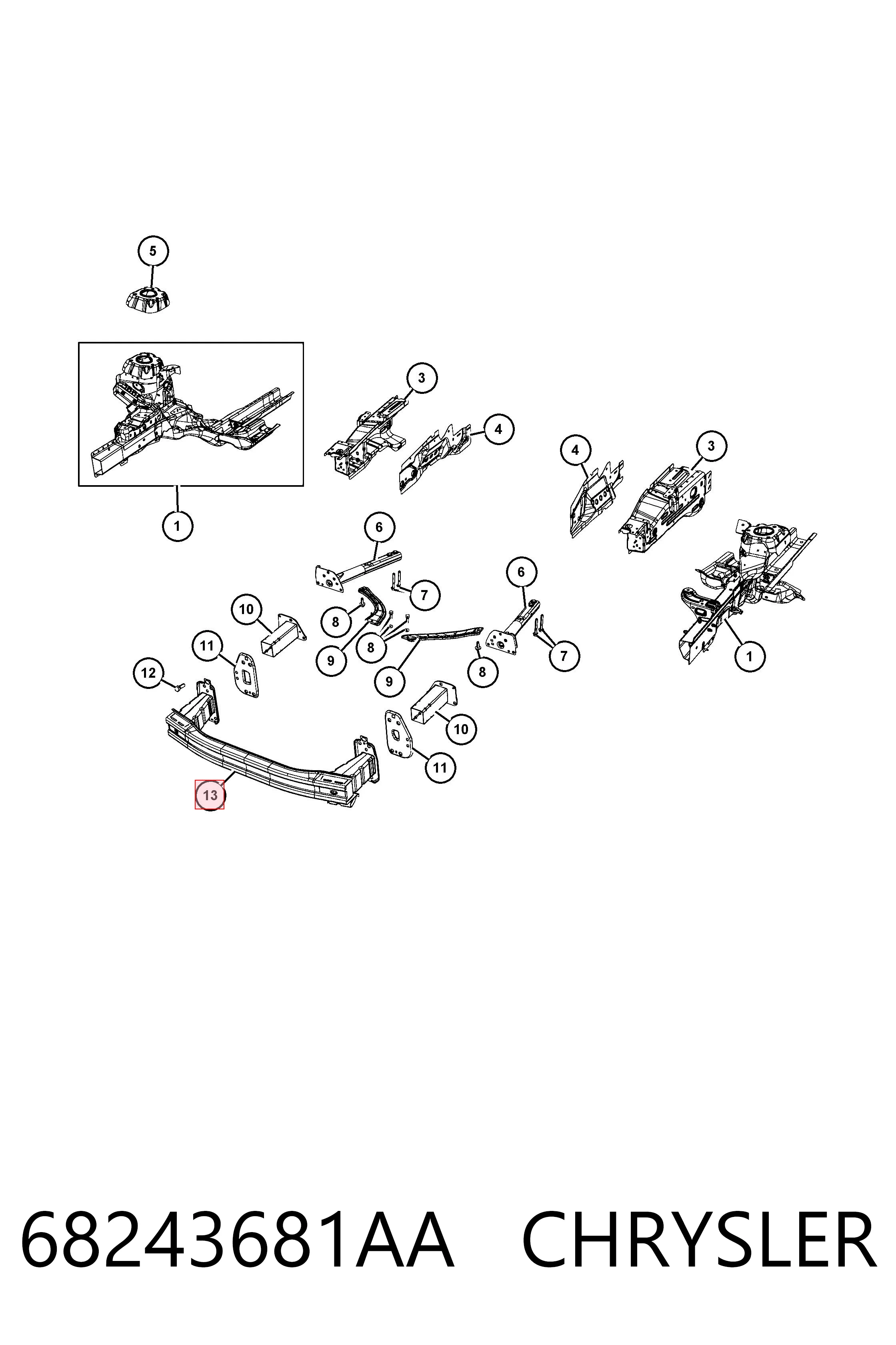 Comprar Refuerzo paragolpes delantero Compass  MP