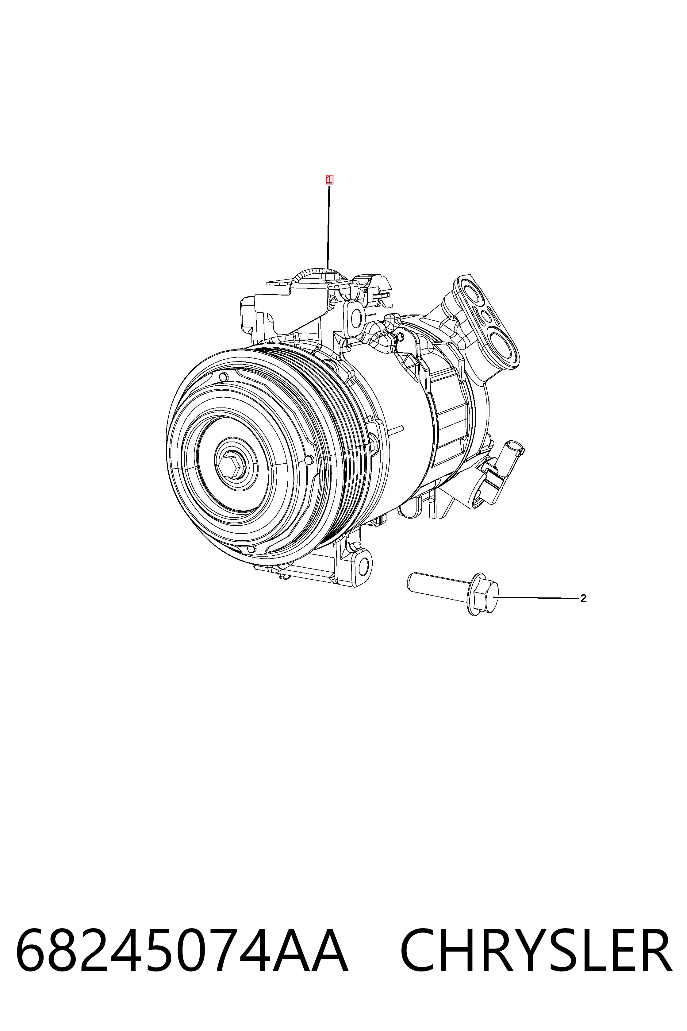Compresor de aire acondicionado 68245074AA CHRYSLER