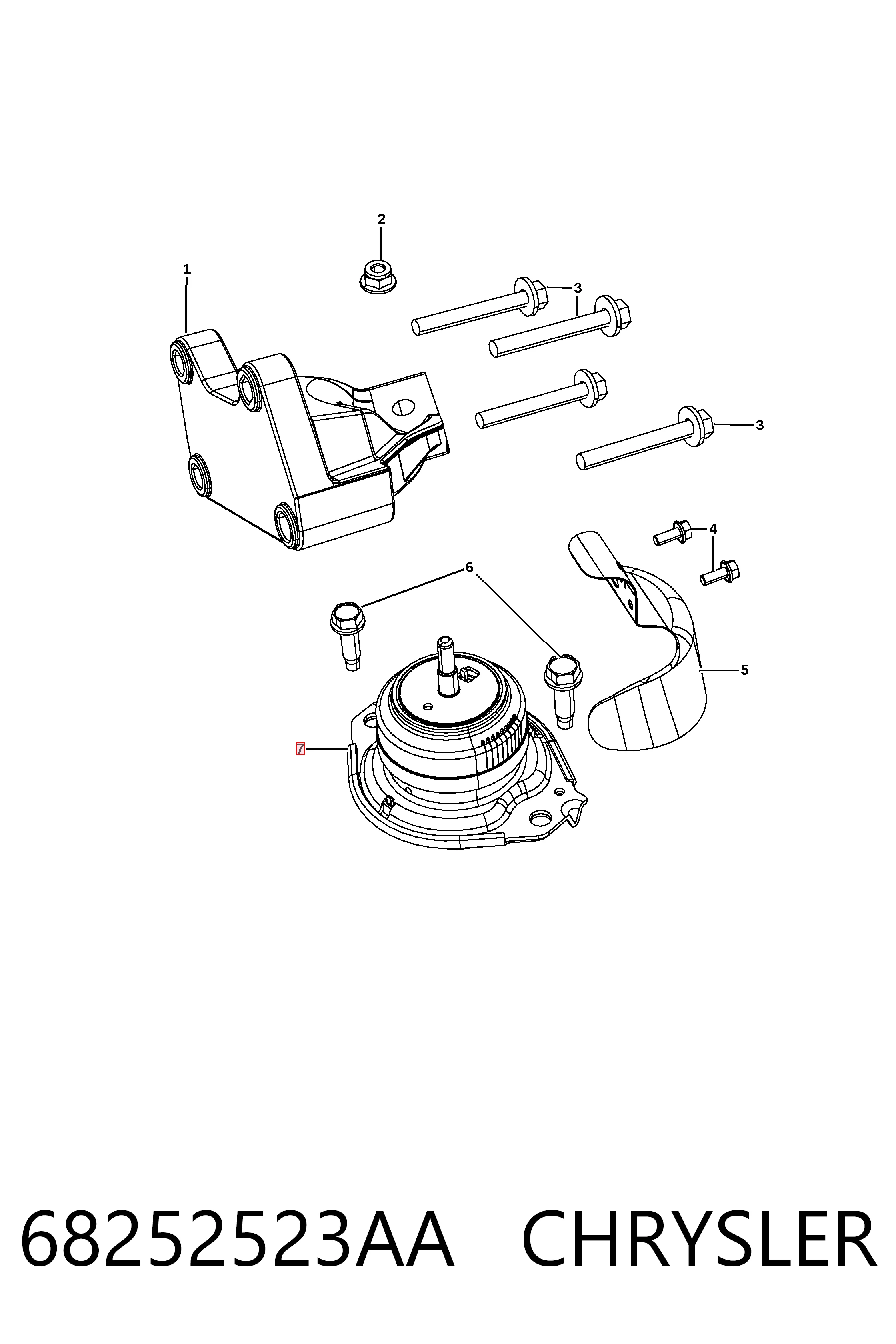 Soporte de motor, Izquierda / Derecha K52124677AG Fiat/Alfa/Lancia