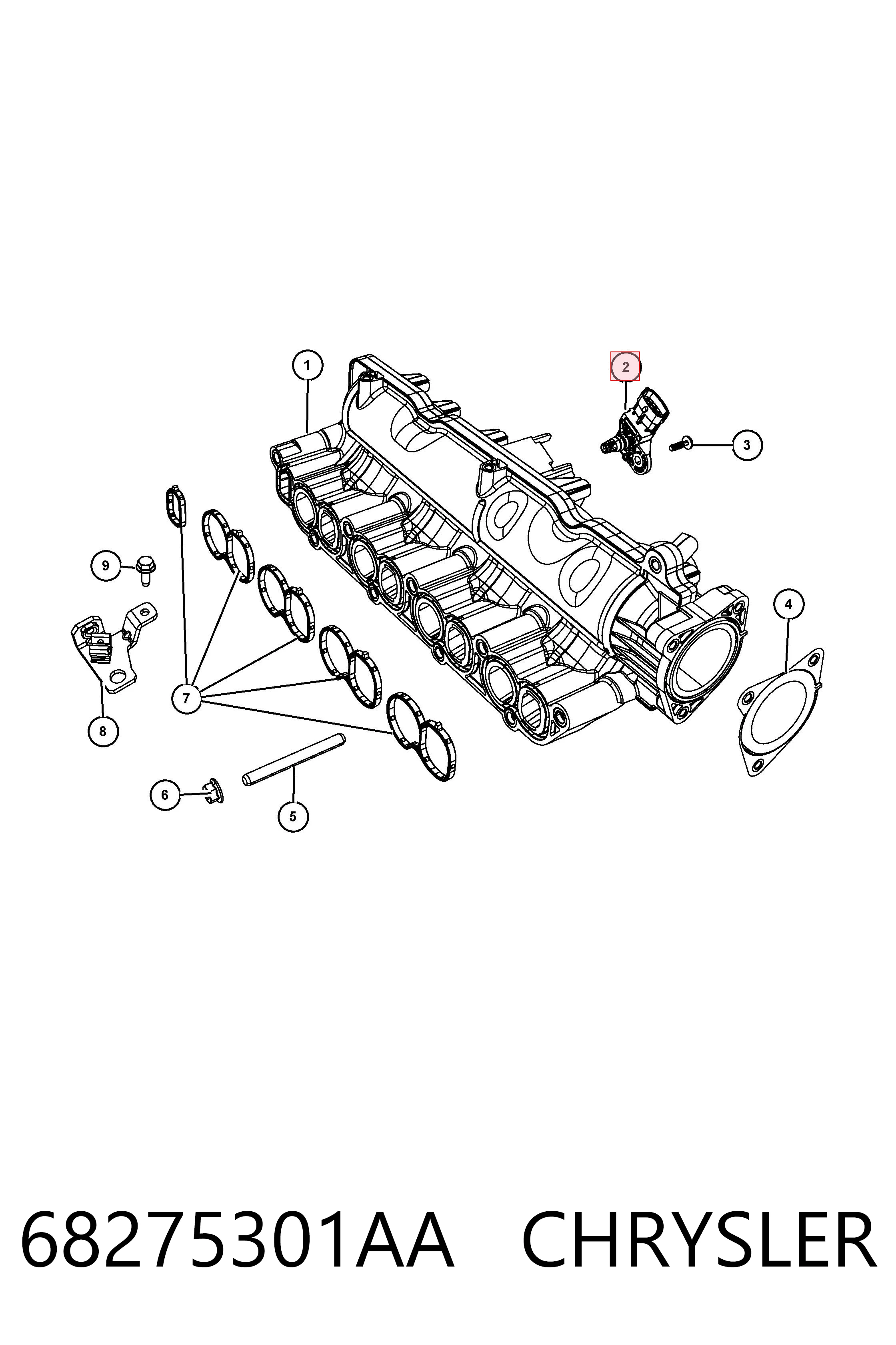Sensor de presión del aire de admisión NEW Holland 2852821
