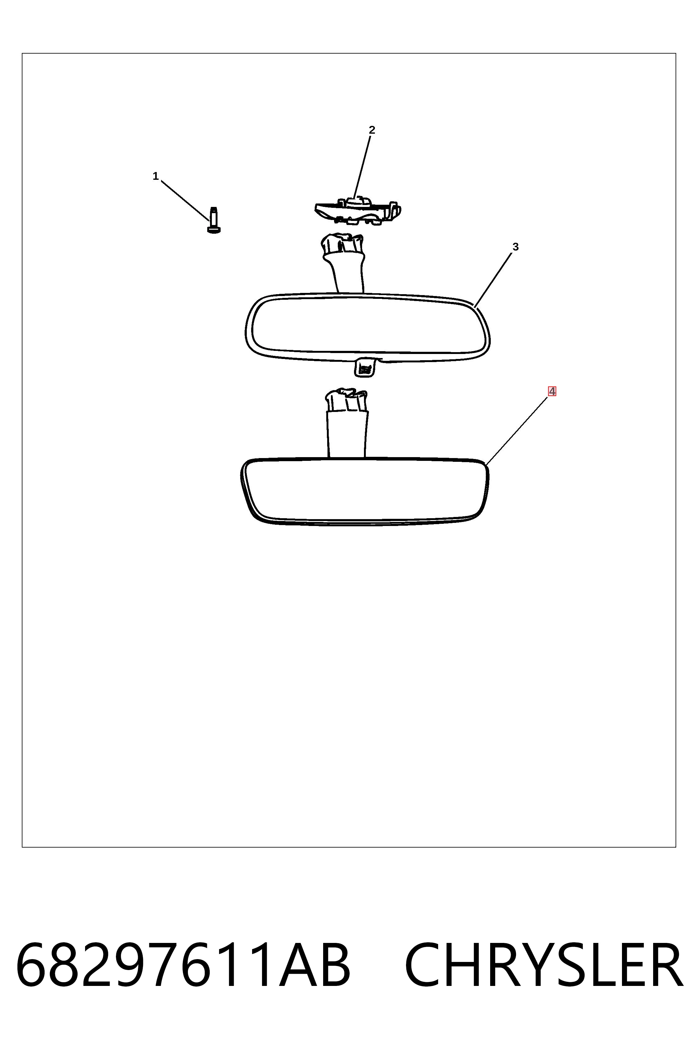 Espejo retrovisor interior para Jeep Wrangler  JL