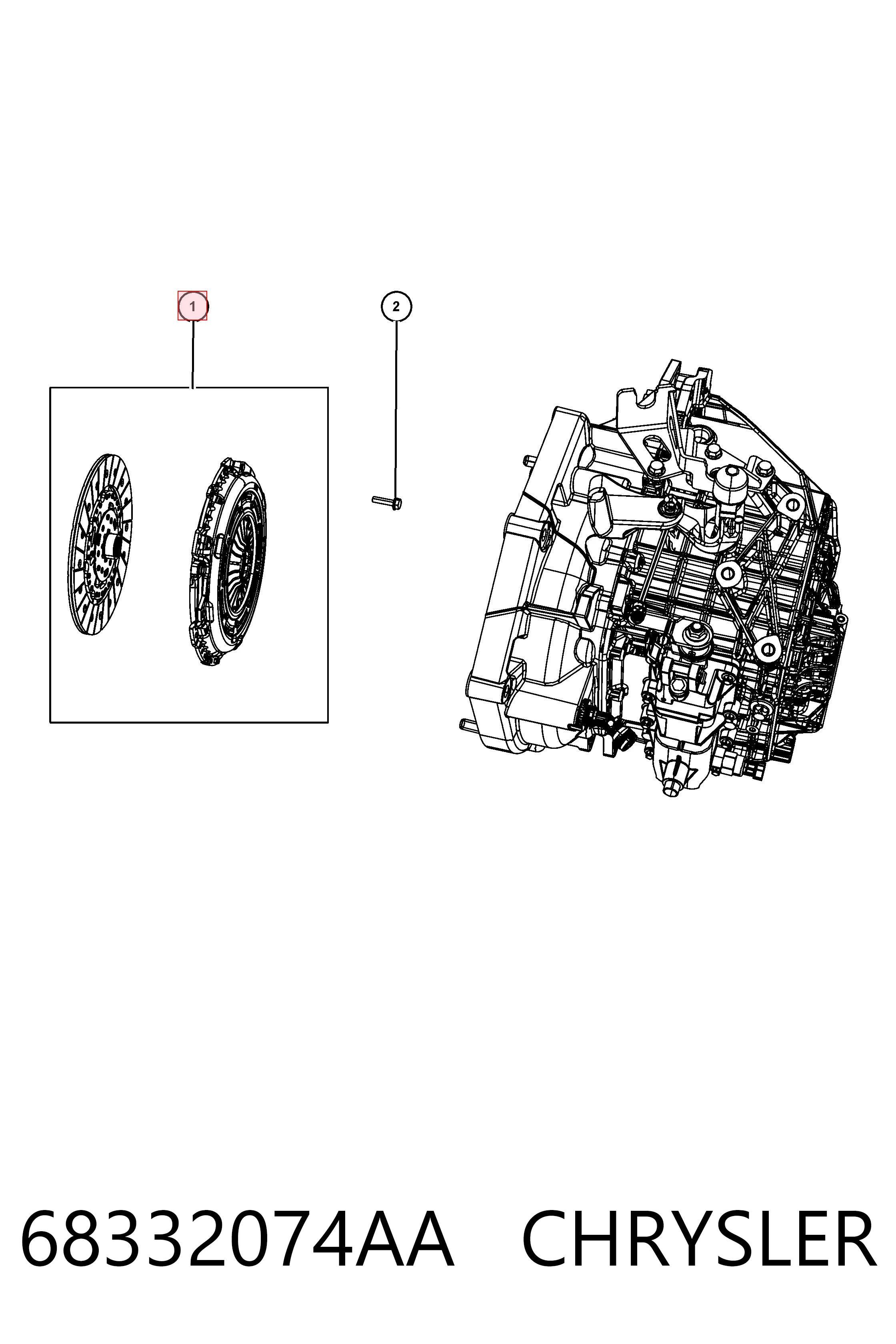 Kit de embrague 68332074AA CHRYSLER