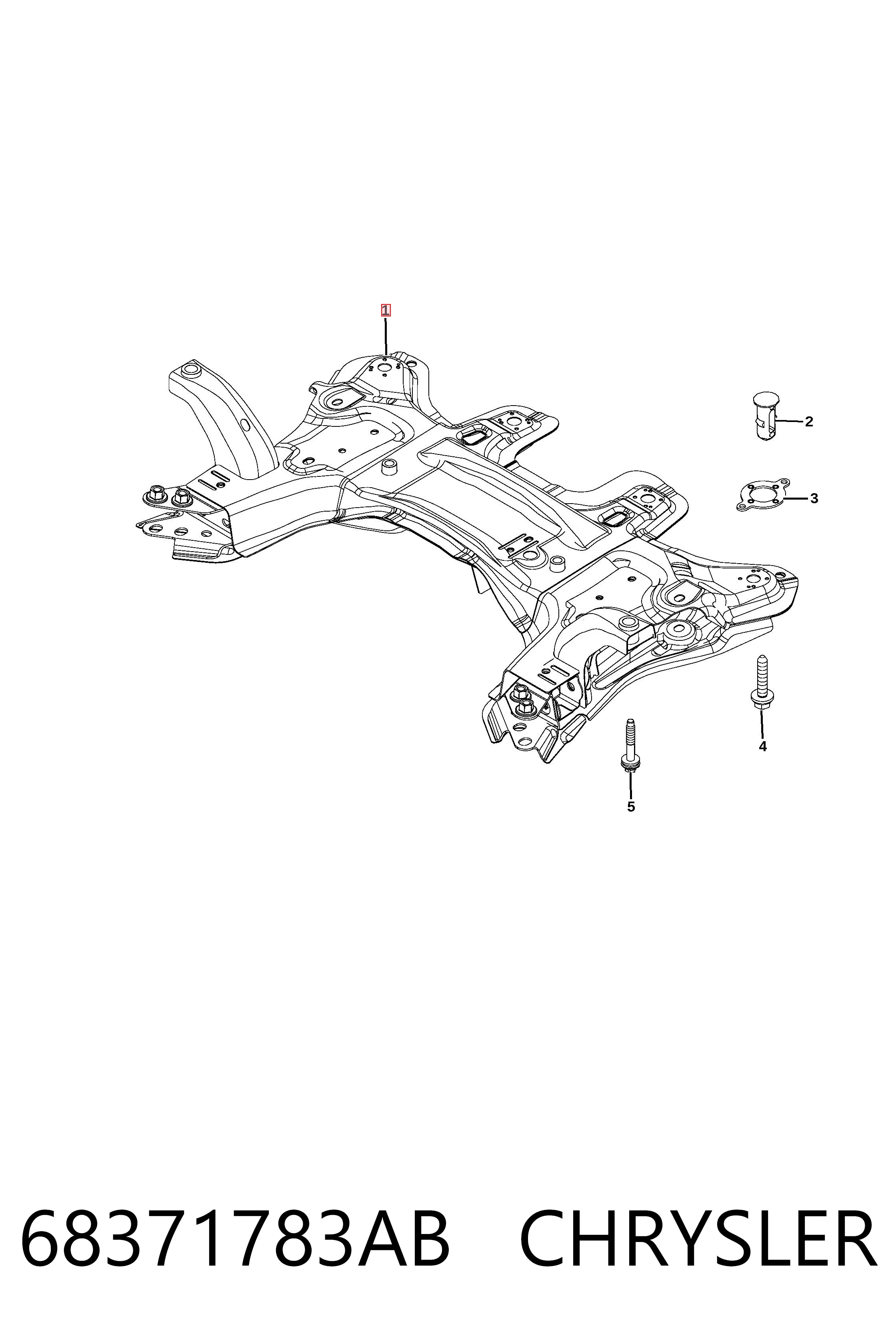 Subchasis delantero para Jeep Compass  MP
