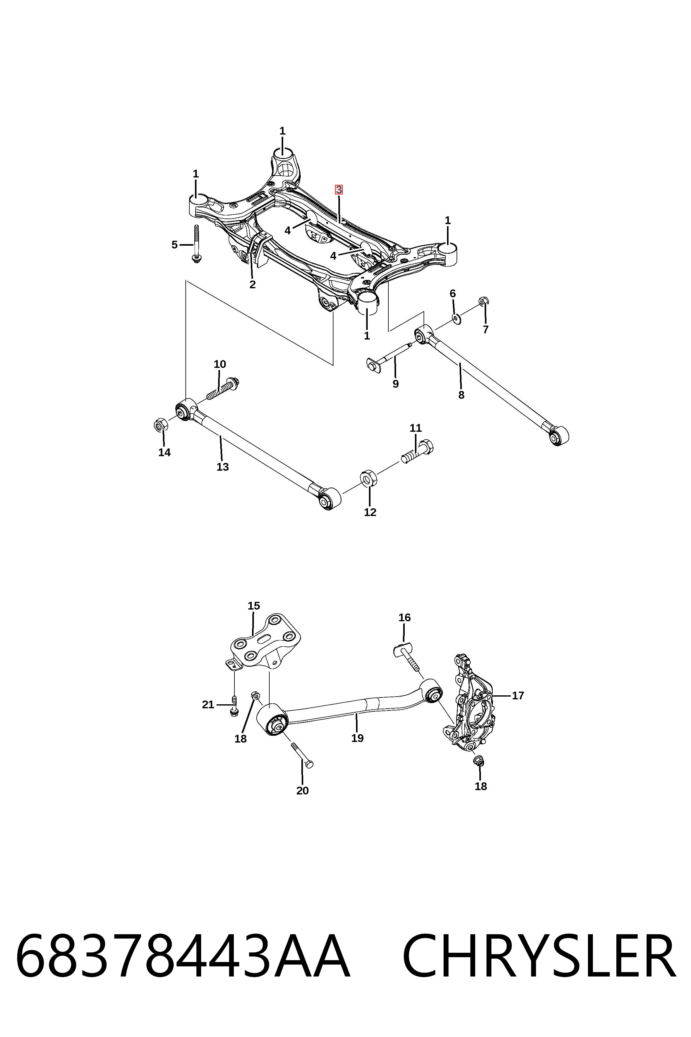 Puente trasero para Jeep Compass  MP