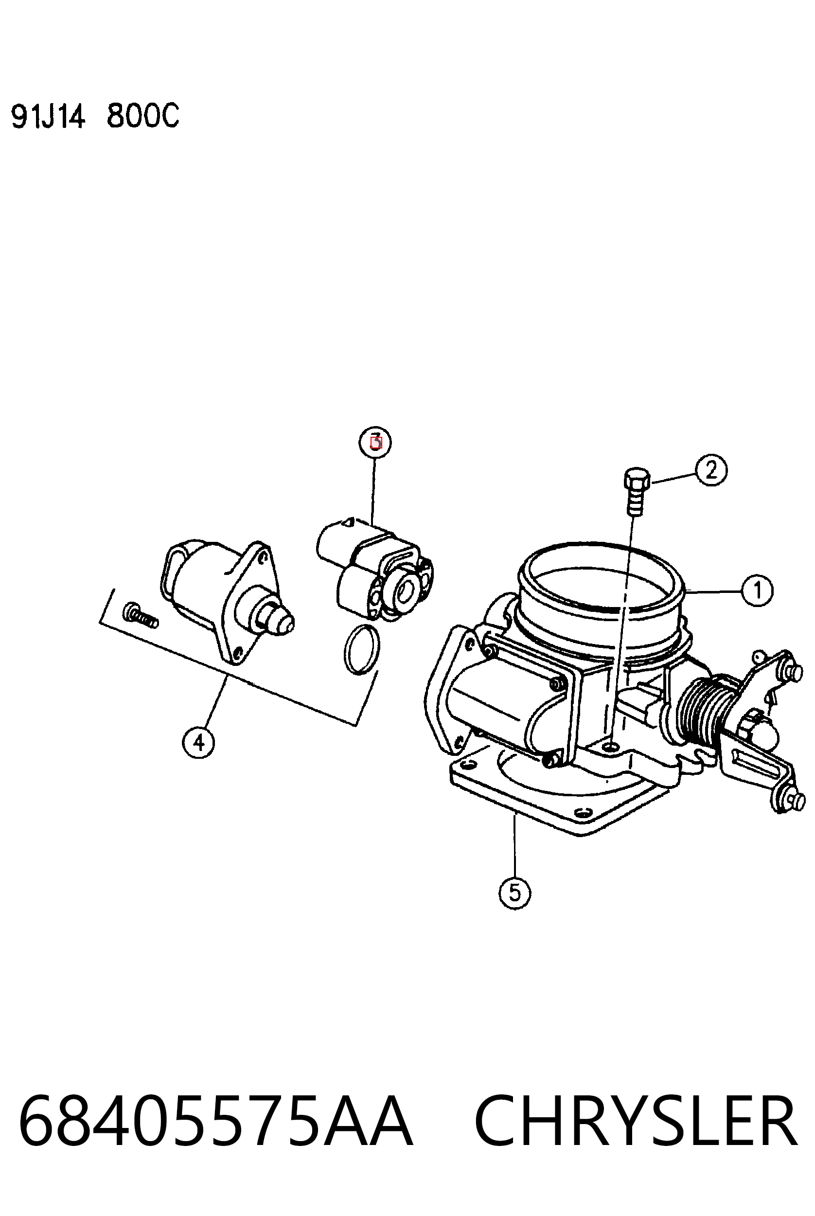 68405575AA Chrysler Sensor de posición del acelerador