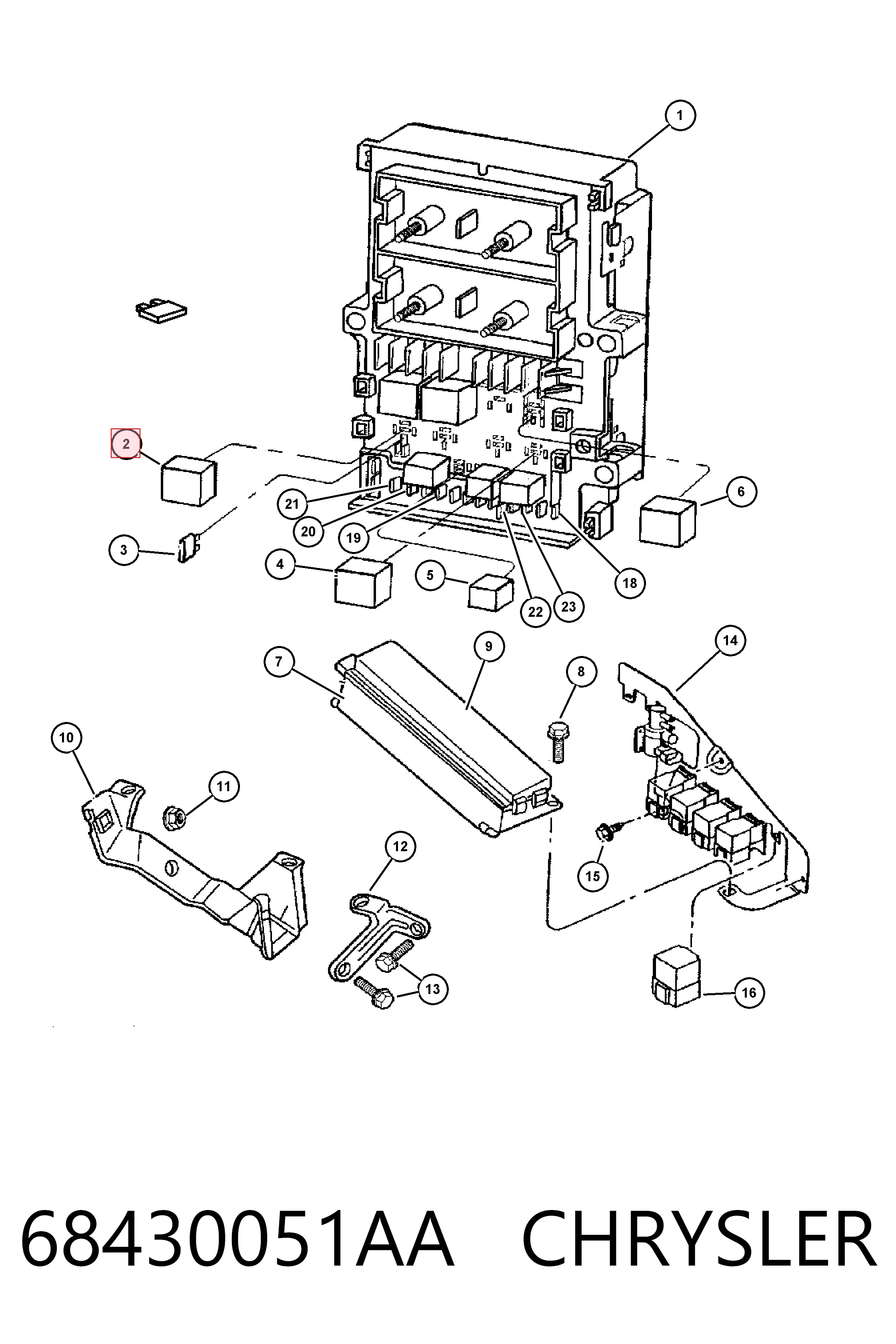 Relé del ventilador 68430051AA CHRYSLER