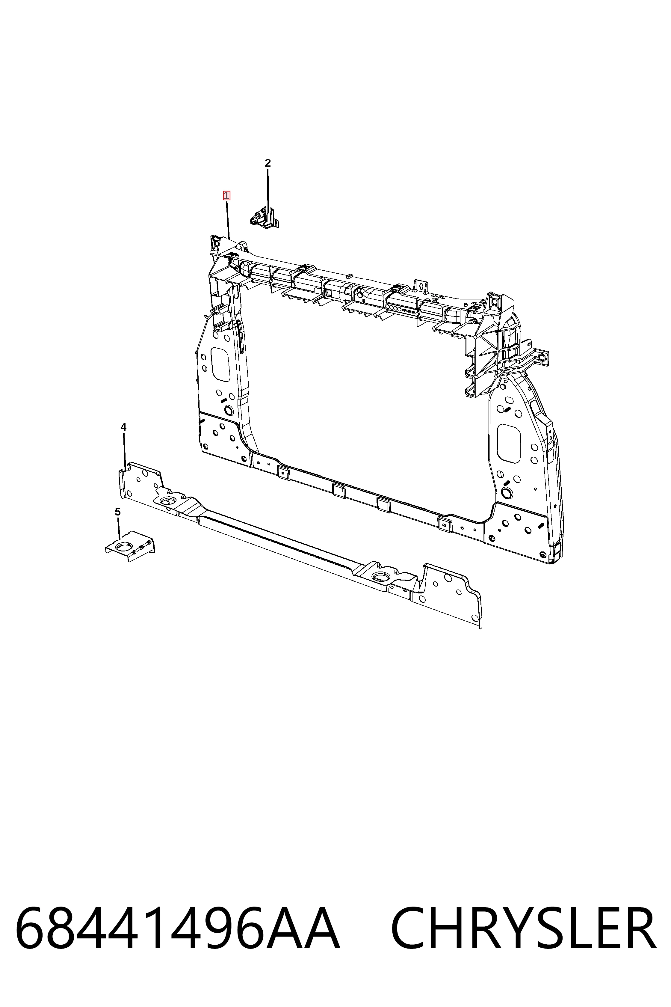 Comprar K68256097AA Fiat/Alfa/Lancia Soporte de radiador