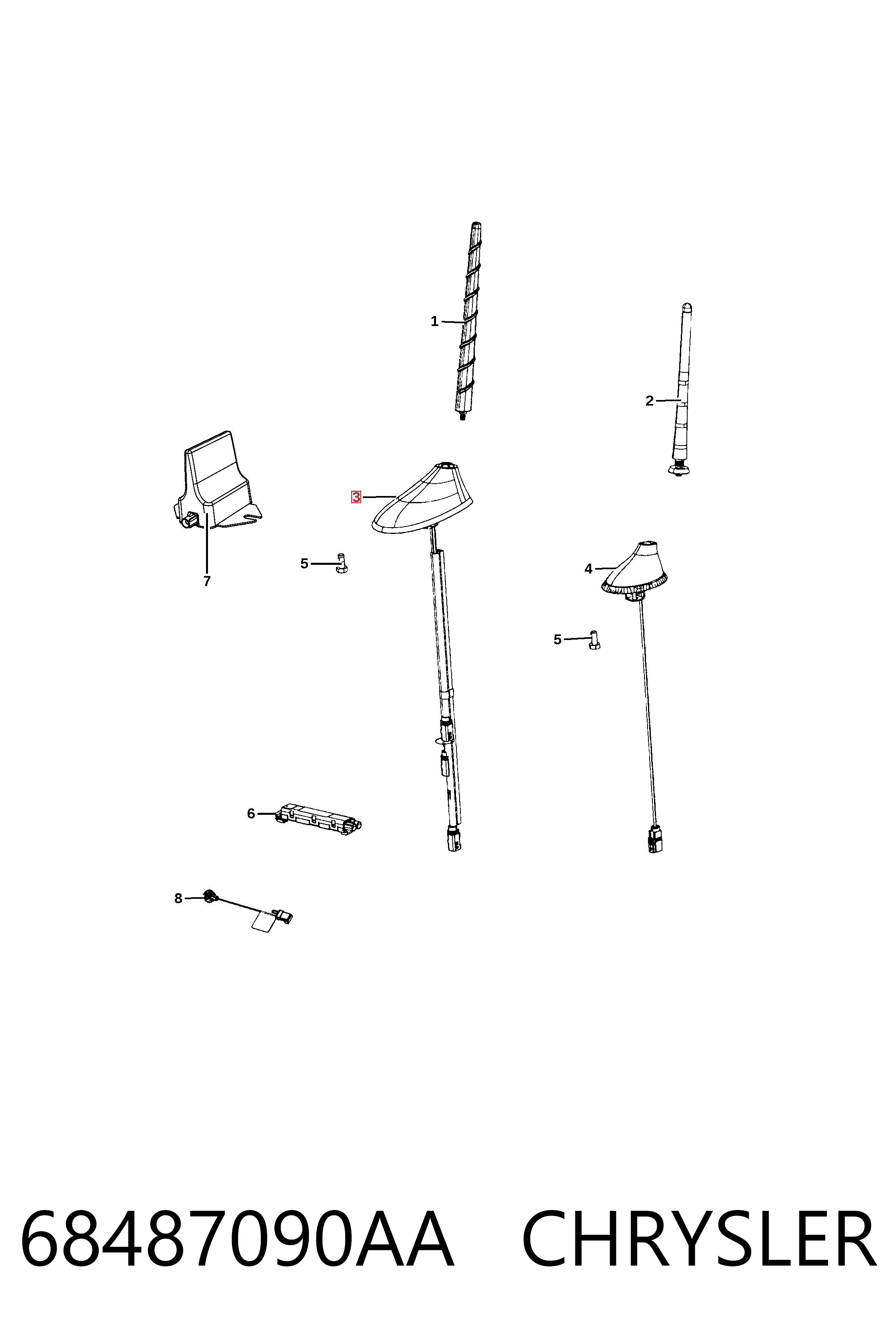Comprar K05091973AC Fiat/Alfa/Lancia Antena
