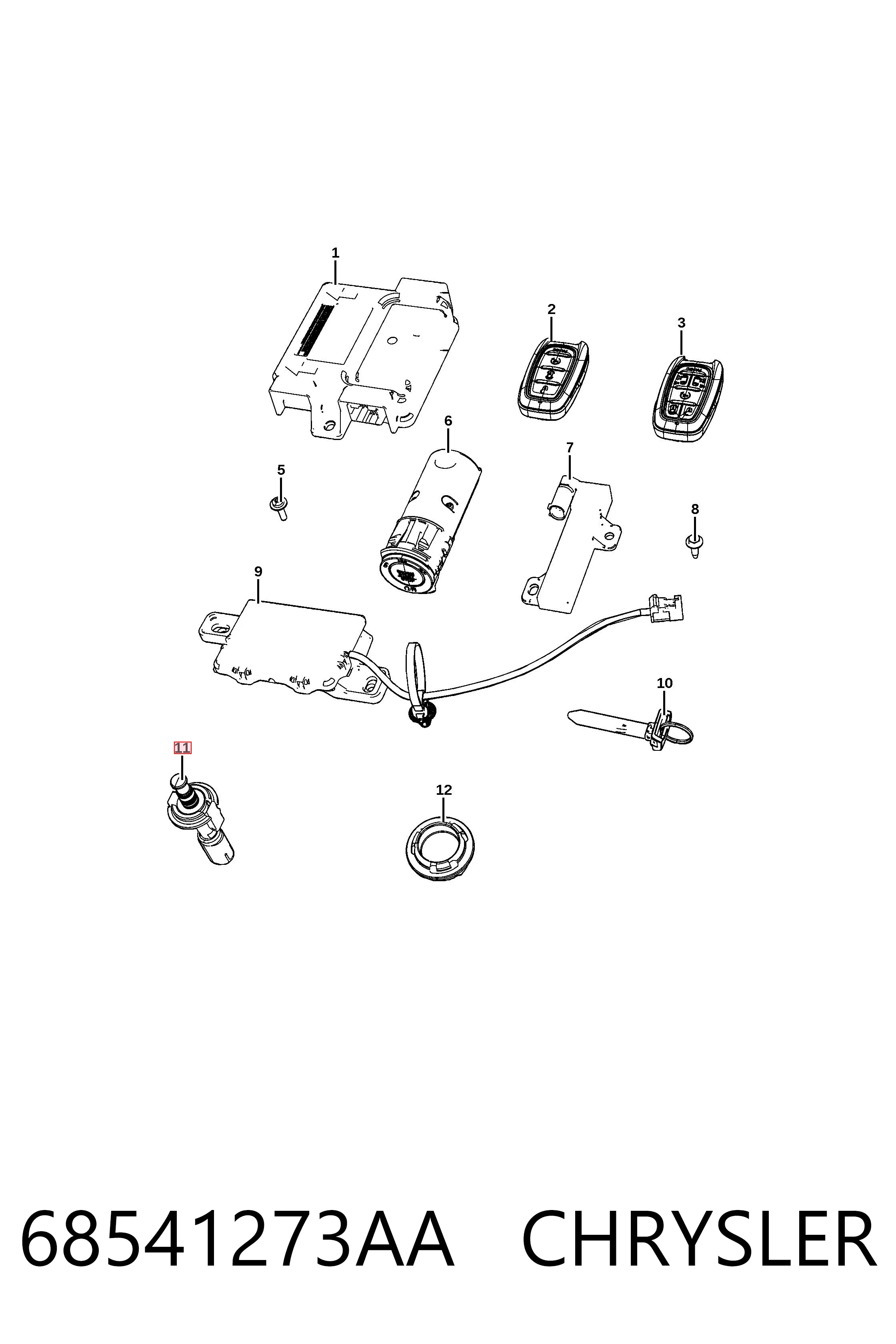 Comprar K68541273AA Fiat/Alfa/Lancia Cilindro de freno de rueda trasera