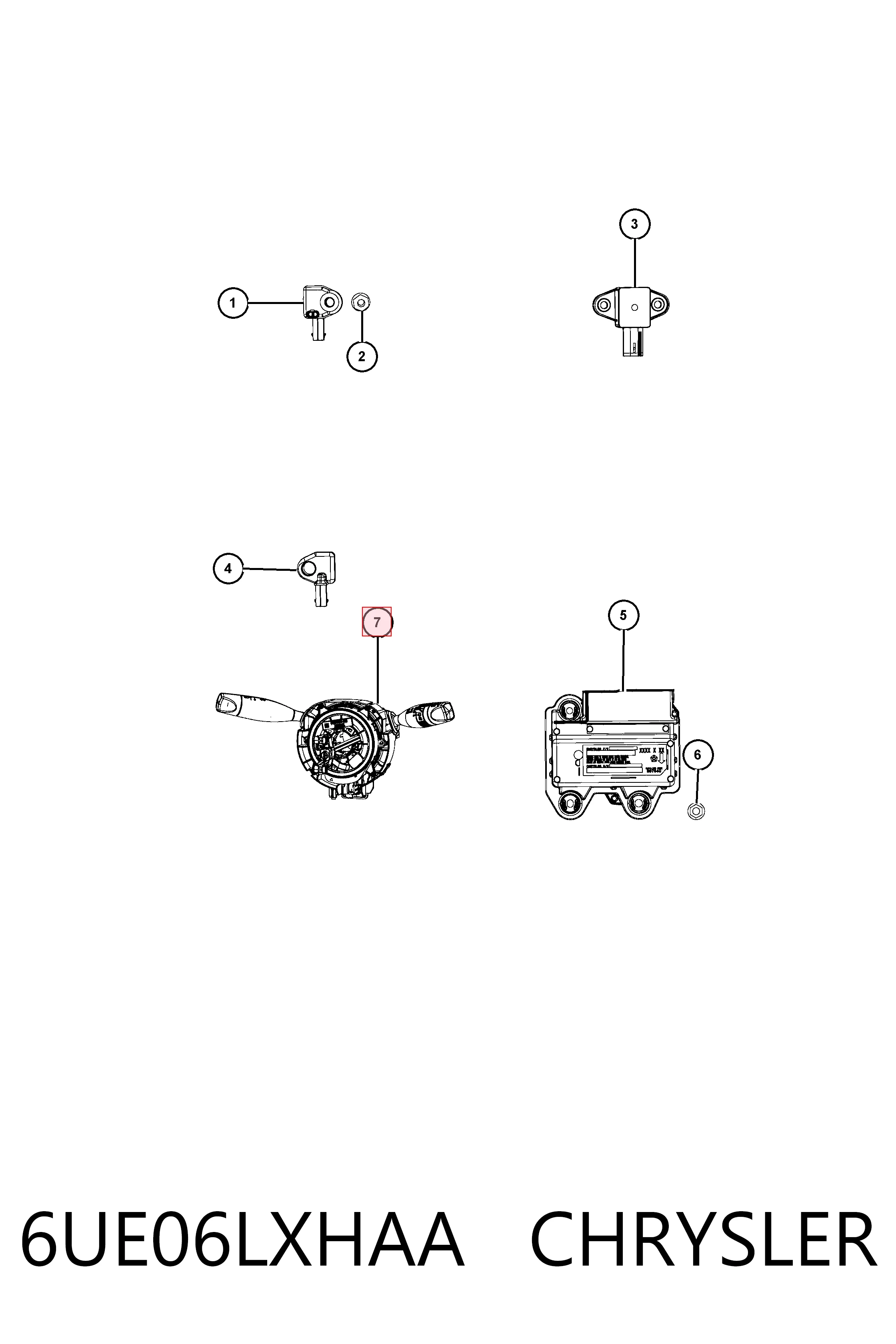 Interruptor de la columna de dirección completo Fiat/Alfa/Lancia K6UE06LXHAA precio, desde 98,74 EUR