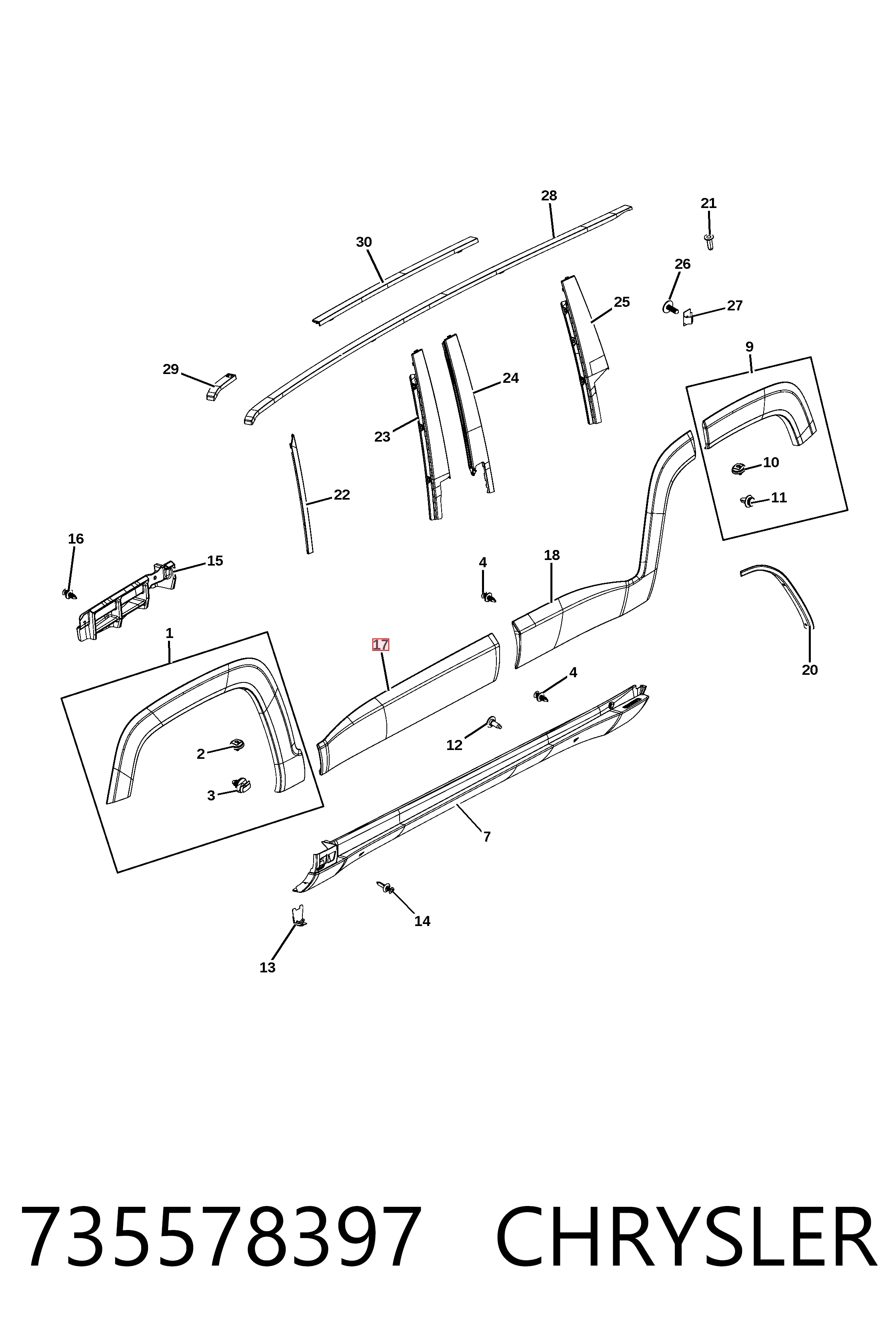 34L10021 Polcar Protector de puerta delantera izquierda 