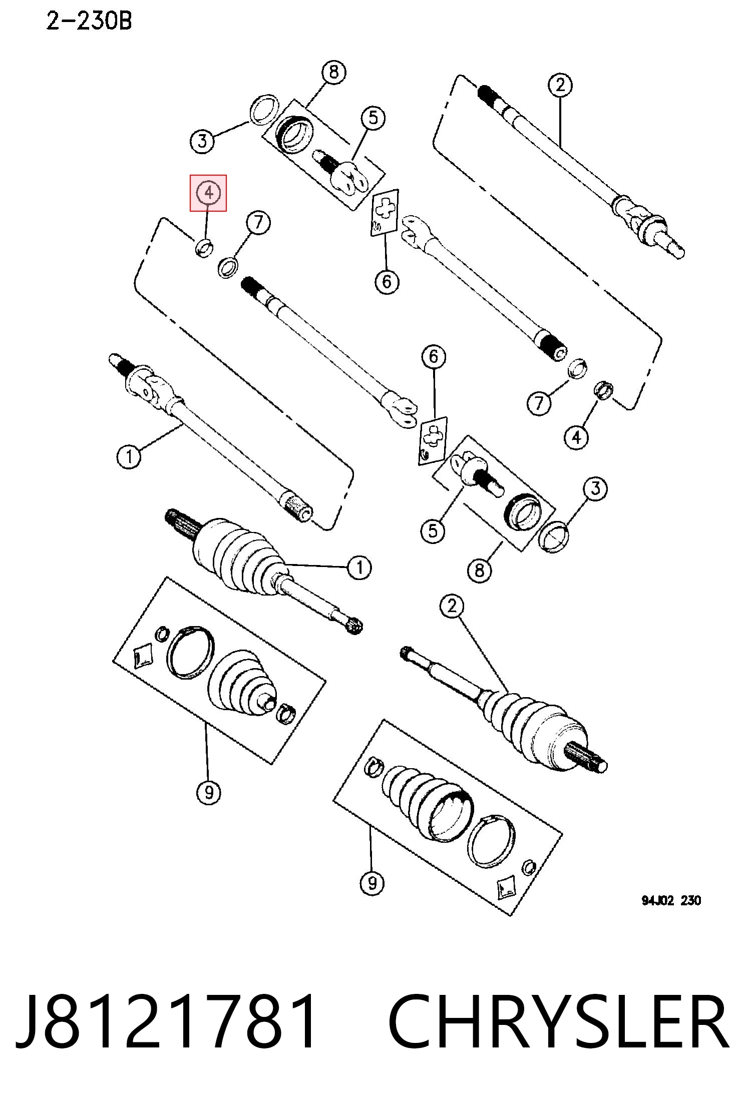 Retén del semieje delantero Fiat/Alfa/Lancia K04874477