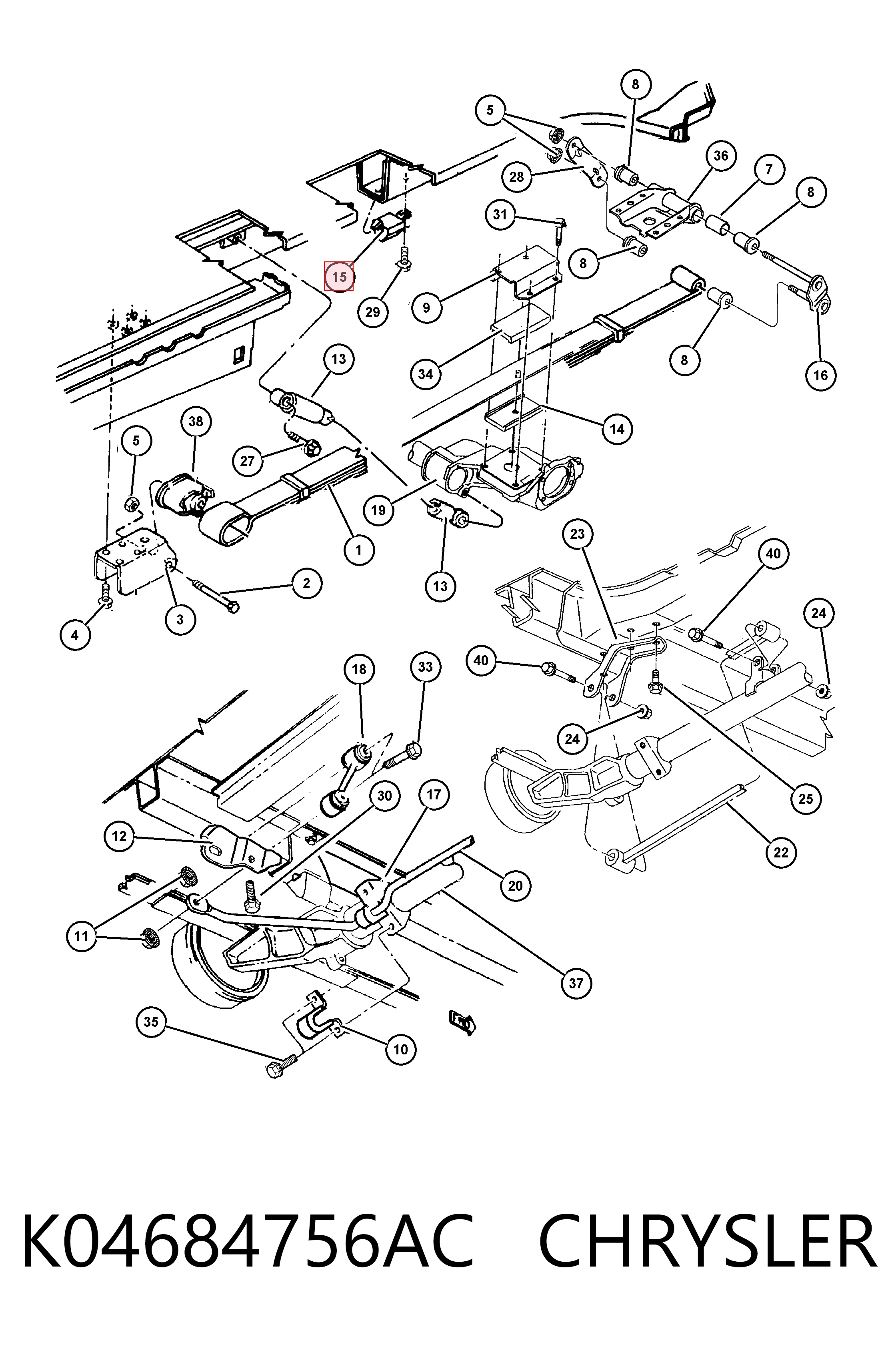 K04684756AB Fiat/Alfa/Lancia Tope de amortiguador delantero