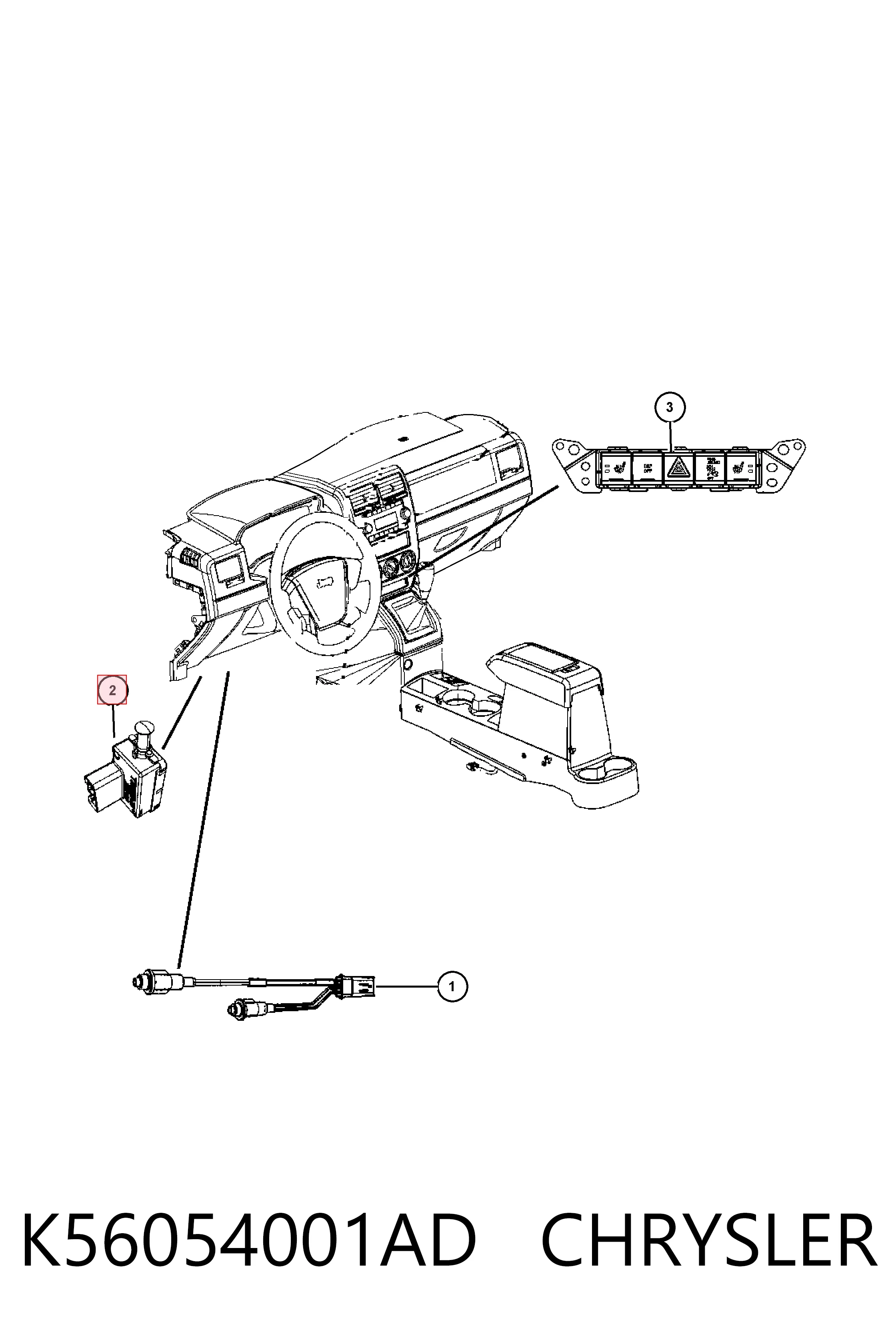 K56054001AA Fiat/Alfa/Lancia Interruptor luces de freno
