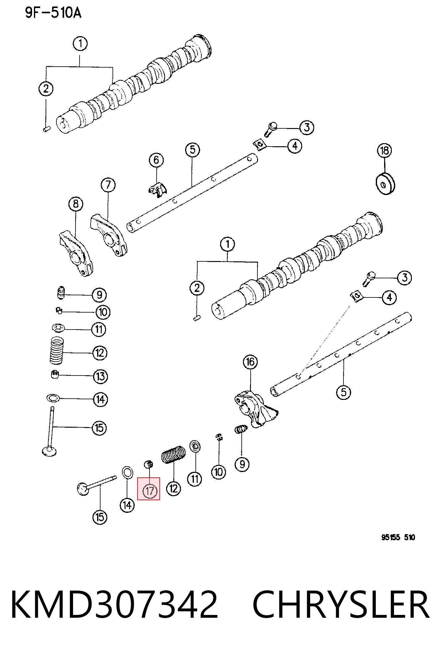 Sello De Aceite De Valvula Fiat/Alfa/Lancia KMD307342