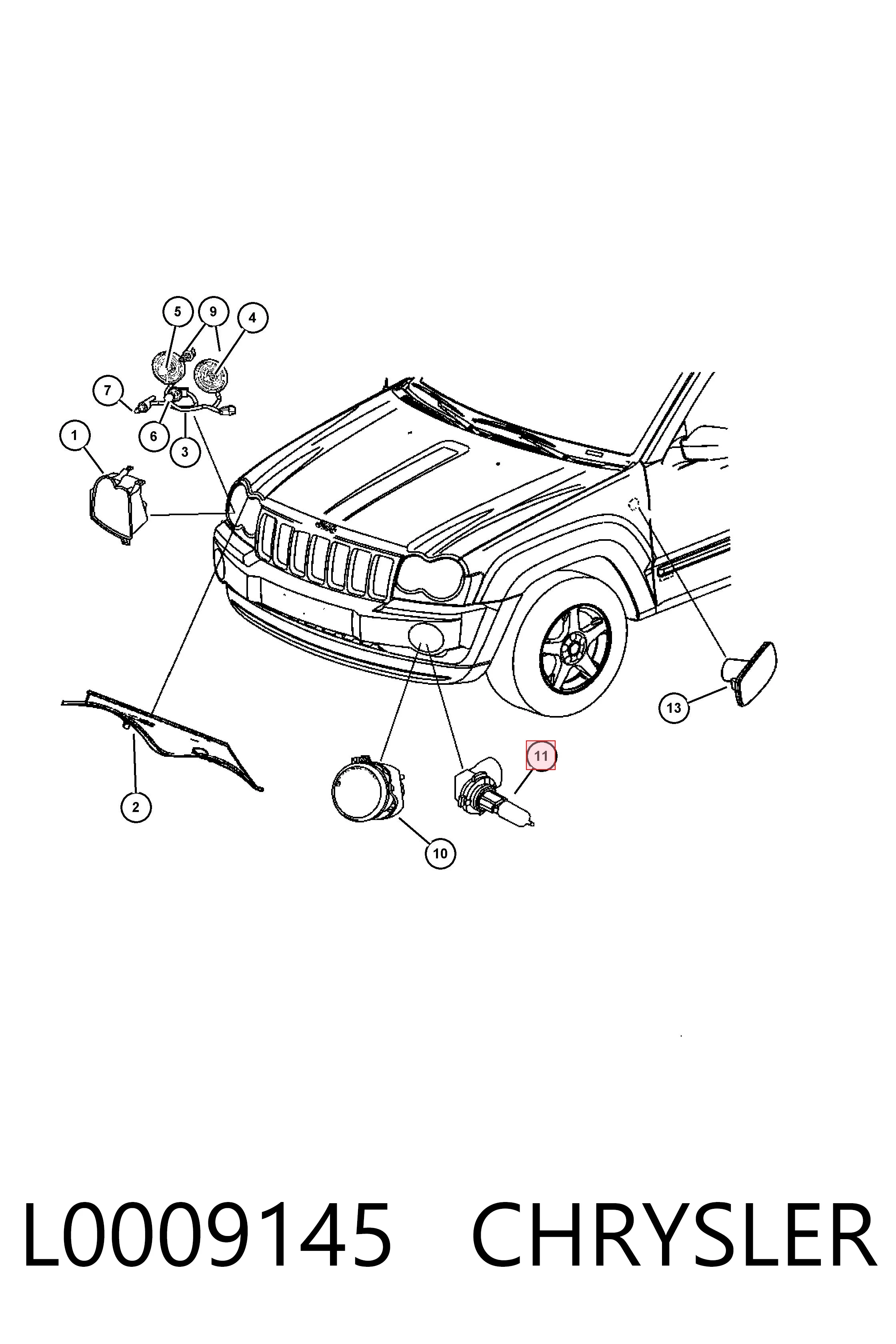 Bombilla L0009145 CHRYSLER