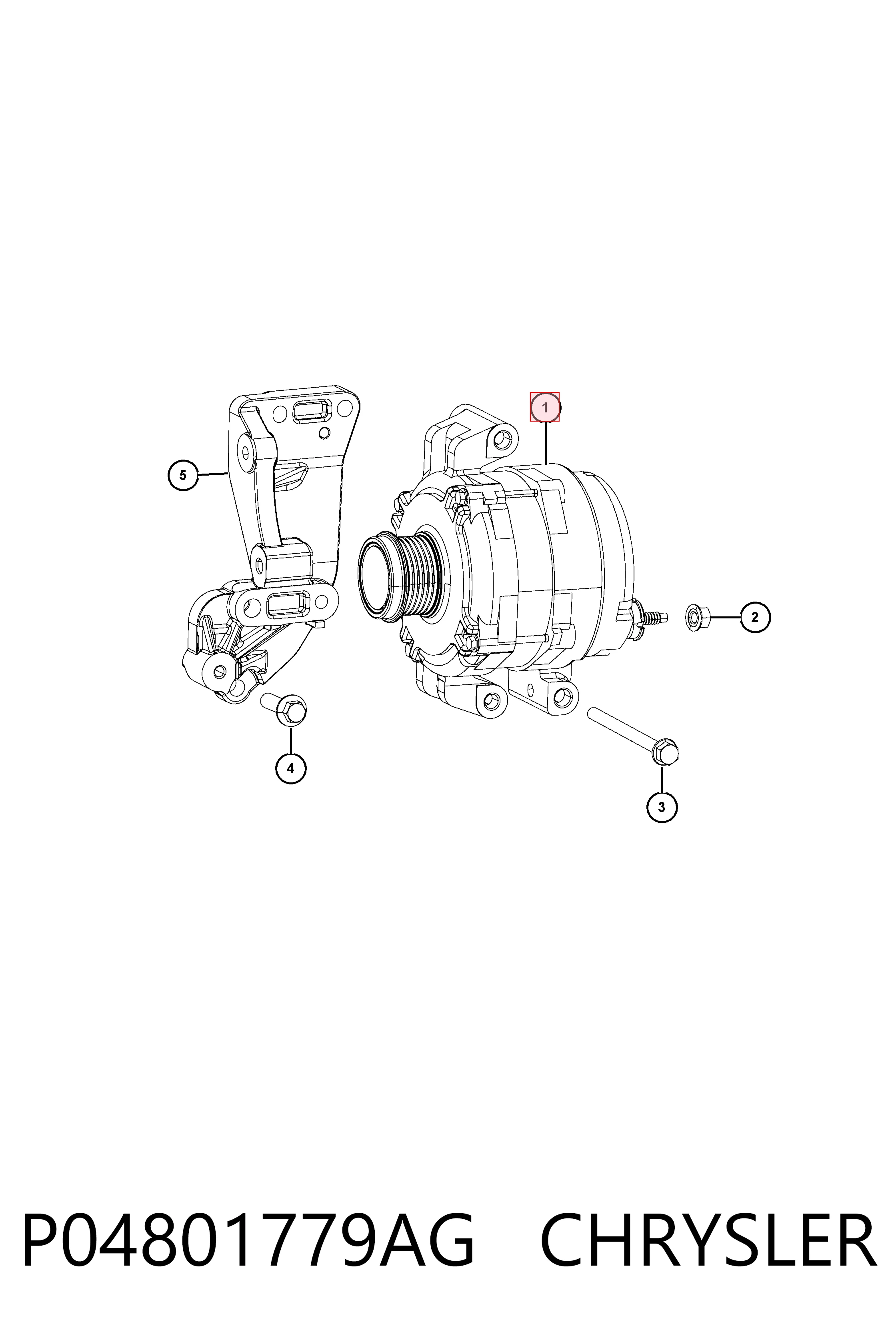 Alternador K56029624AB Fiat/Alfa/Lancia