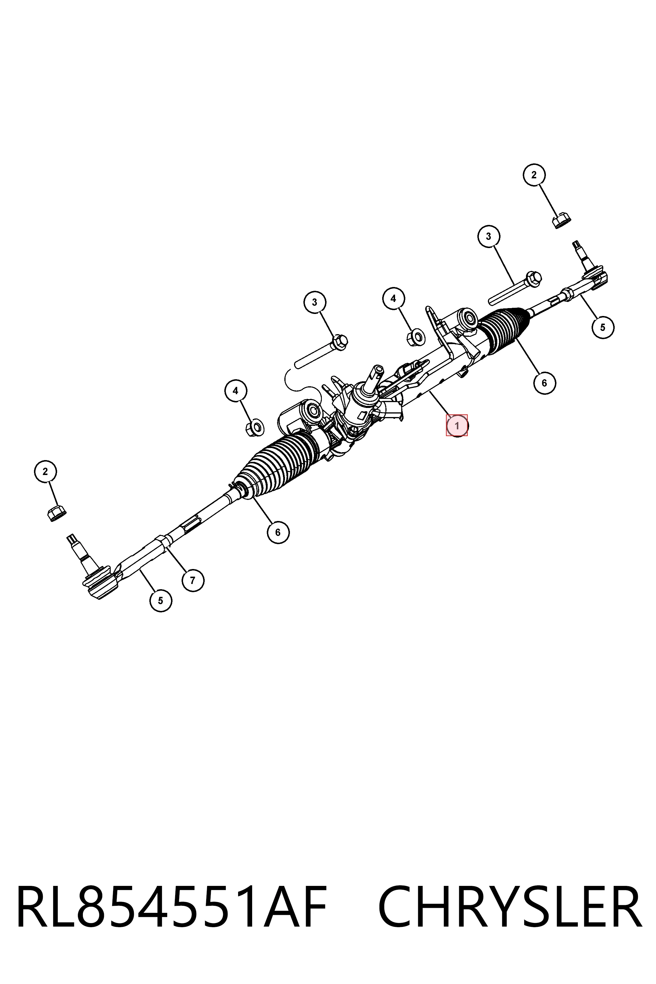 Cremallera de dirección CHRYSLER RL854551AF