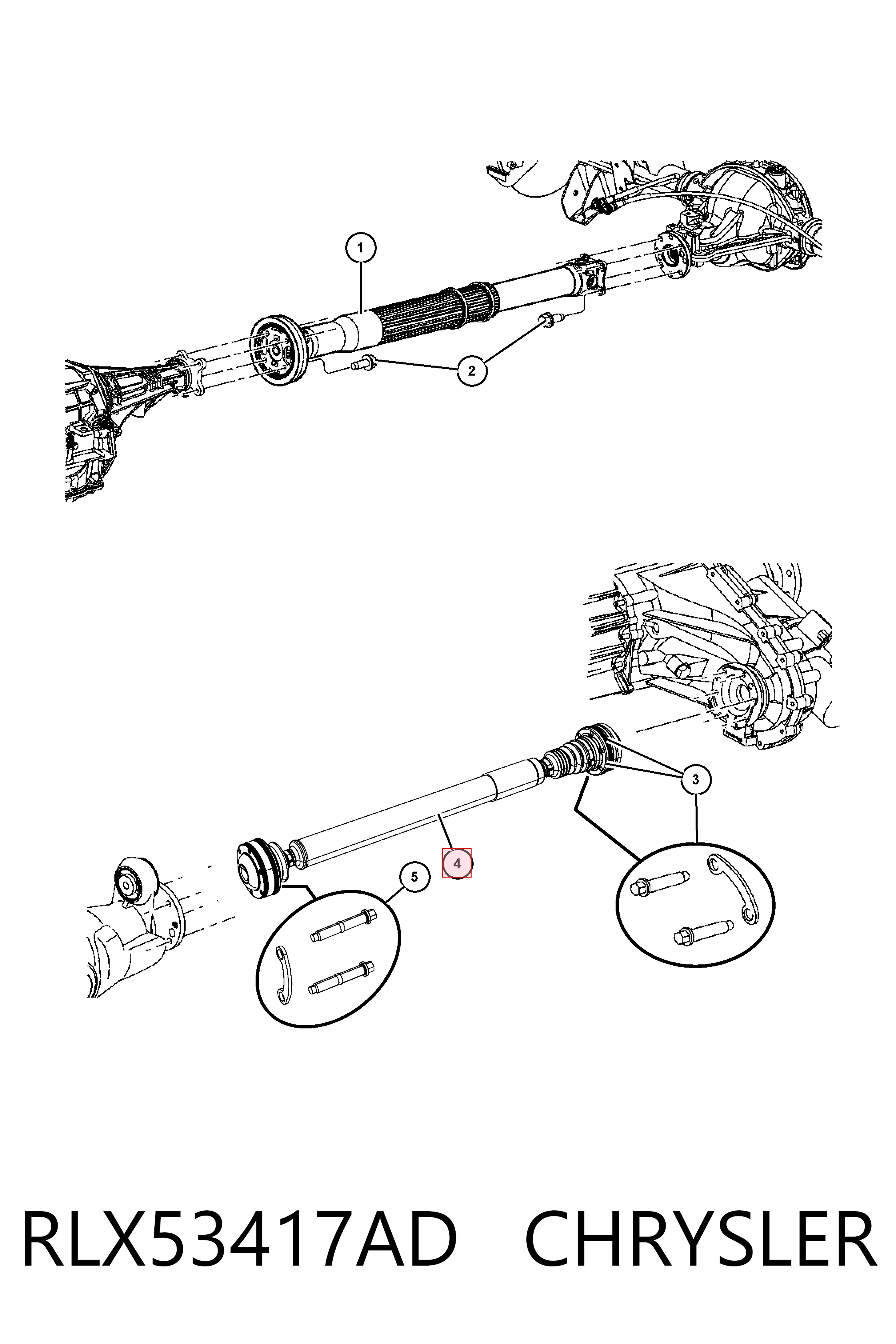 Árbol de transmisión delantero RLX53417AD CHRYSLER
