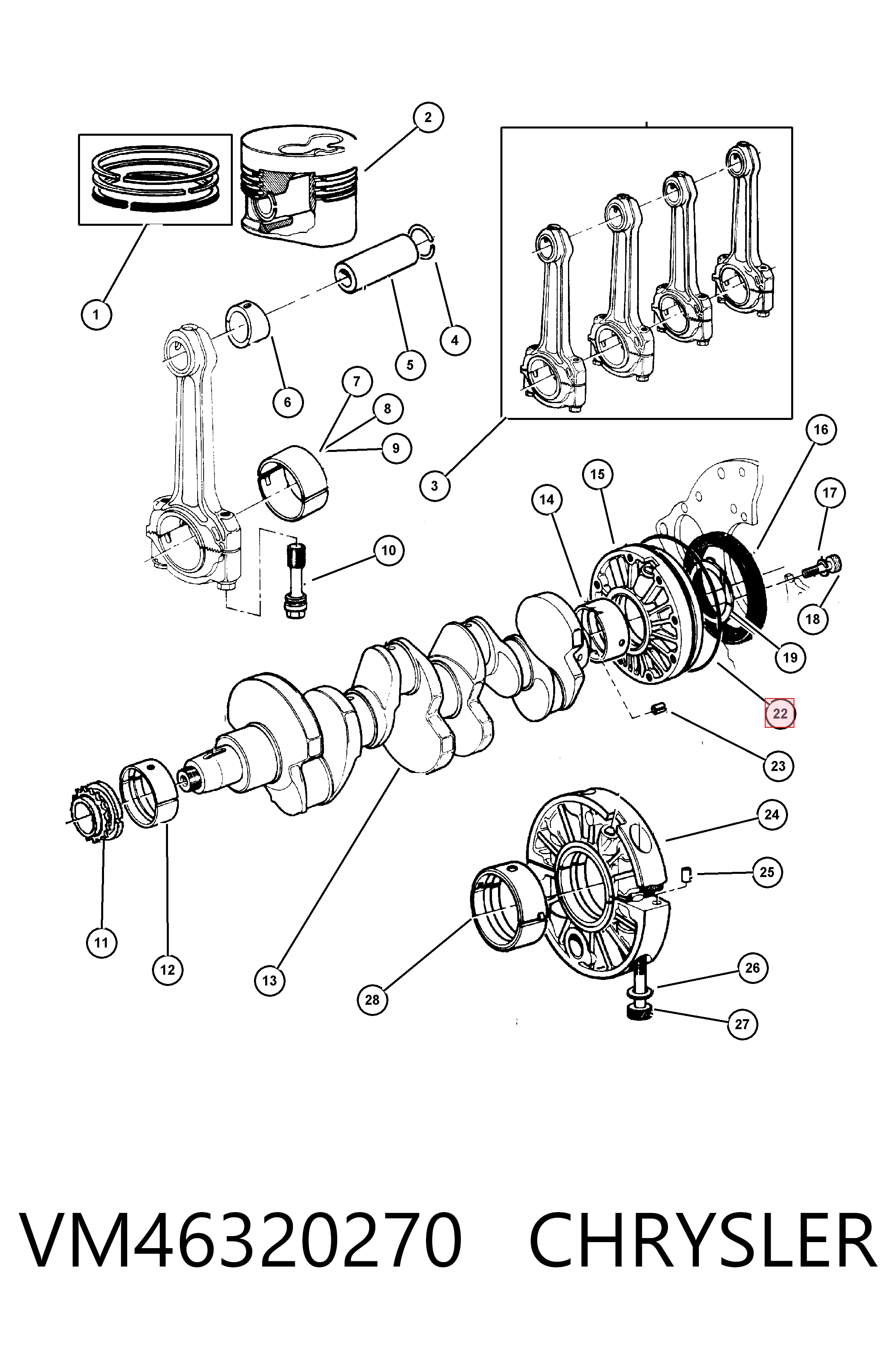 Retén de cigüeñal para Jeep Grand Cherokee Z