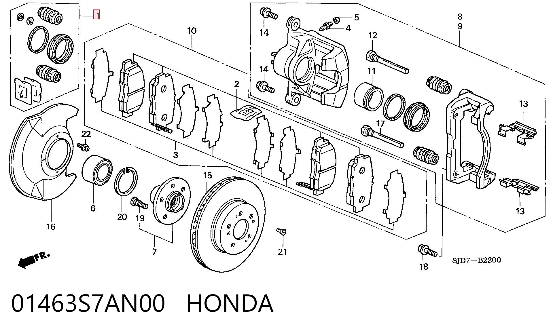 01463S7AN00 Honda