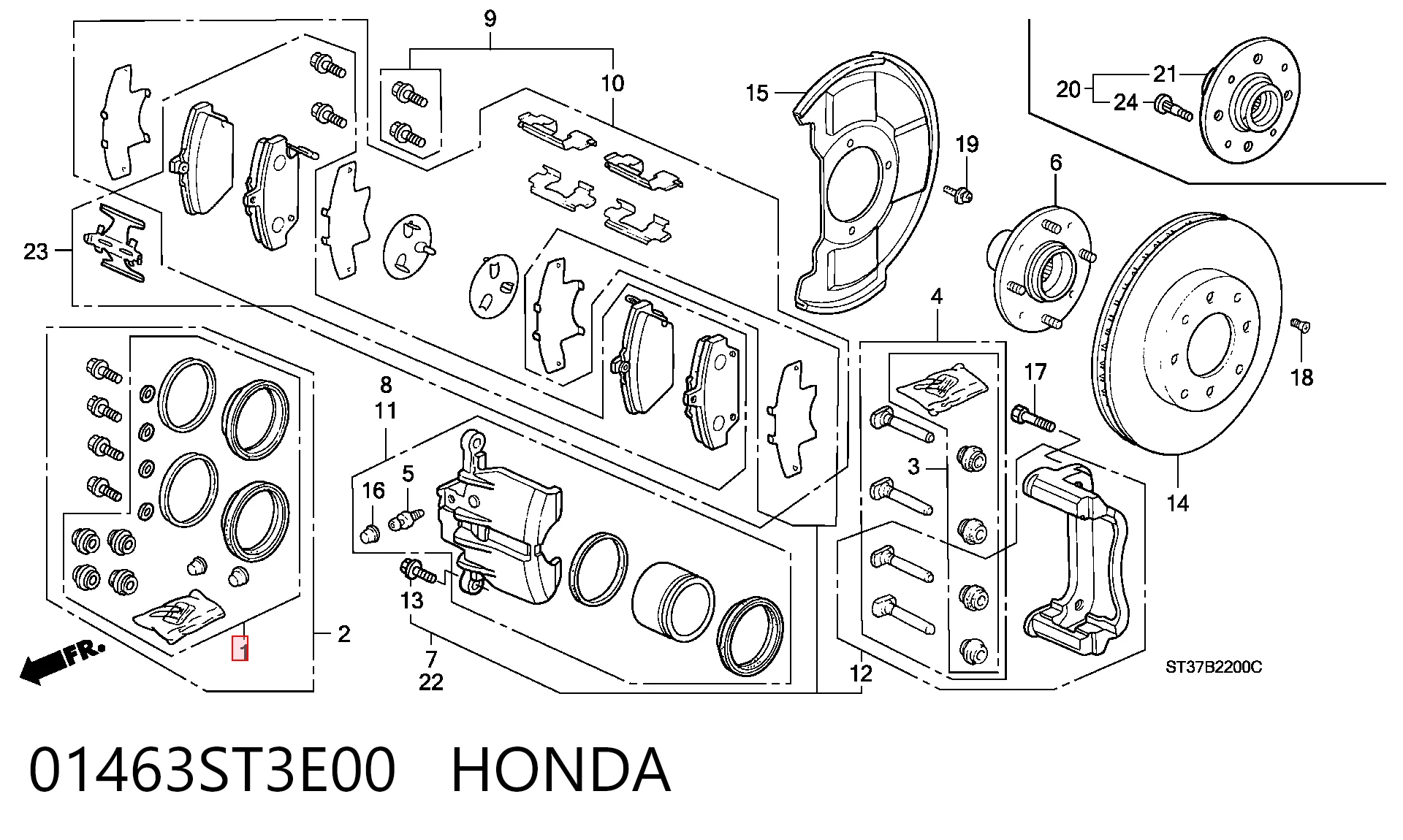 01463ST3E00 Honda