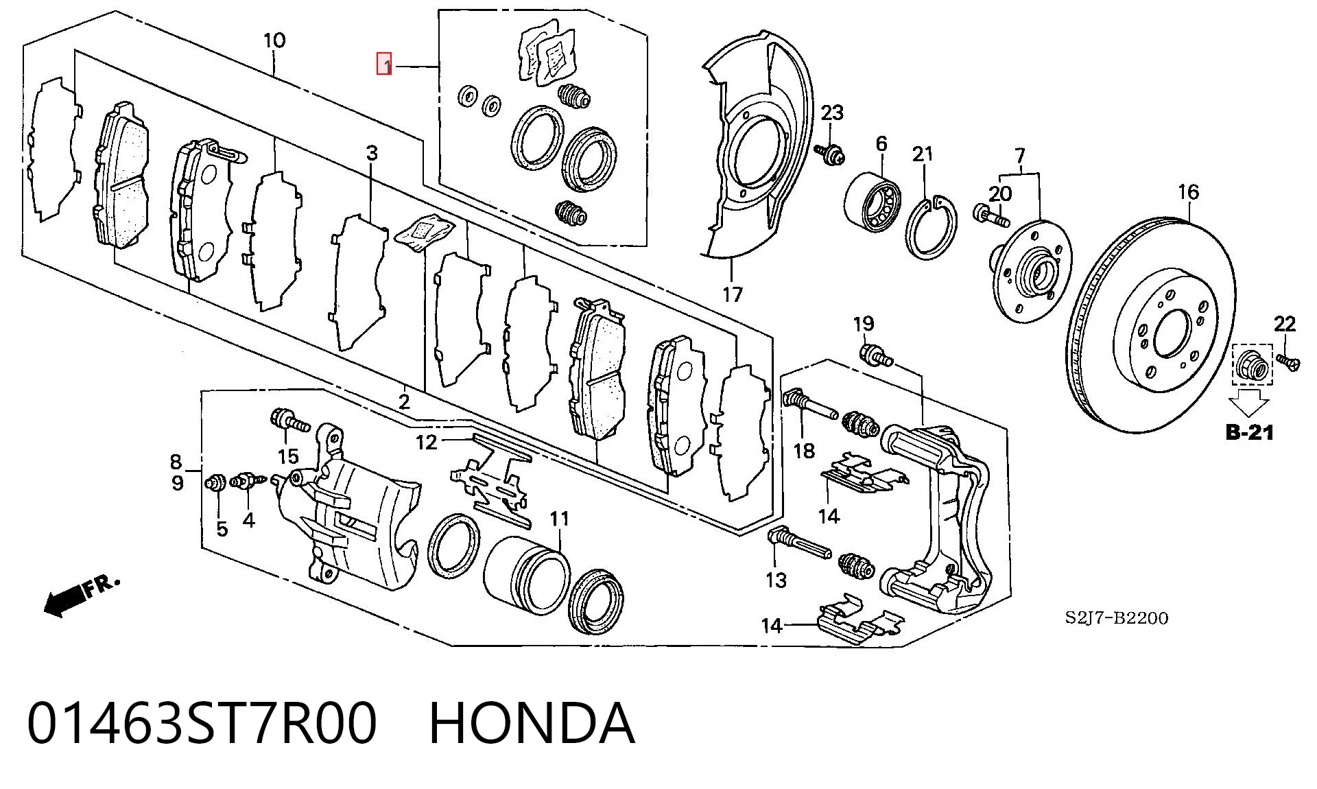 Kit de reparación de pinzas para Honda CR-V IV RM