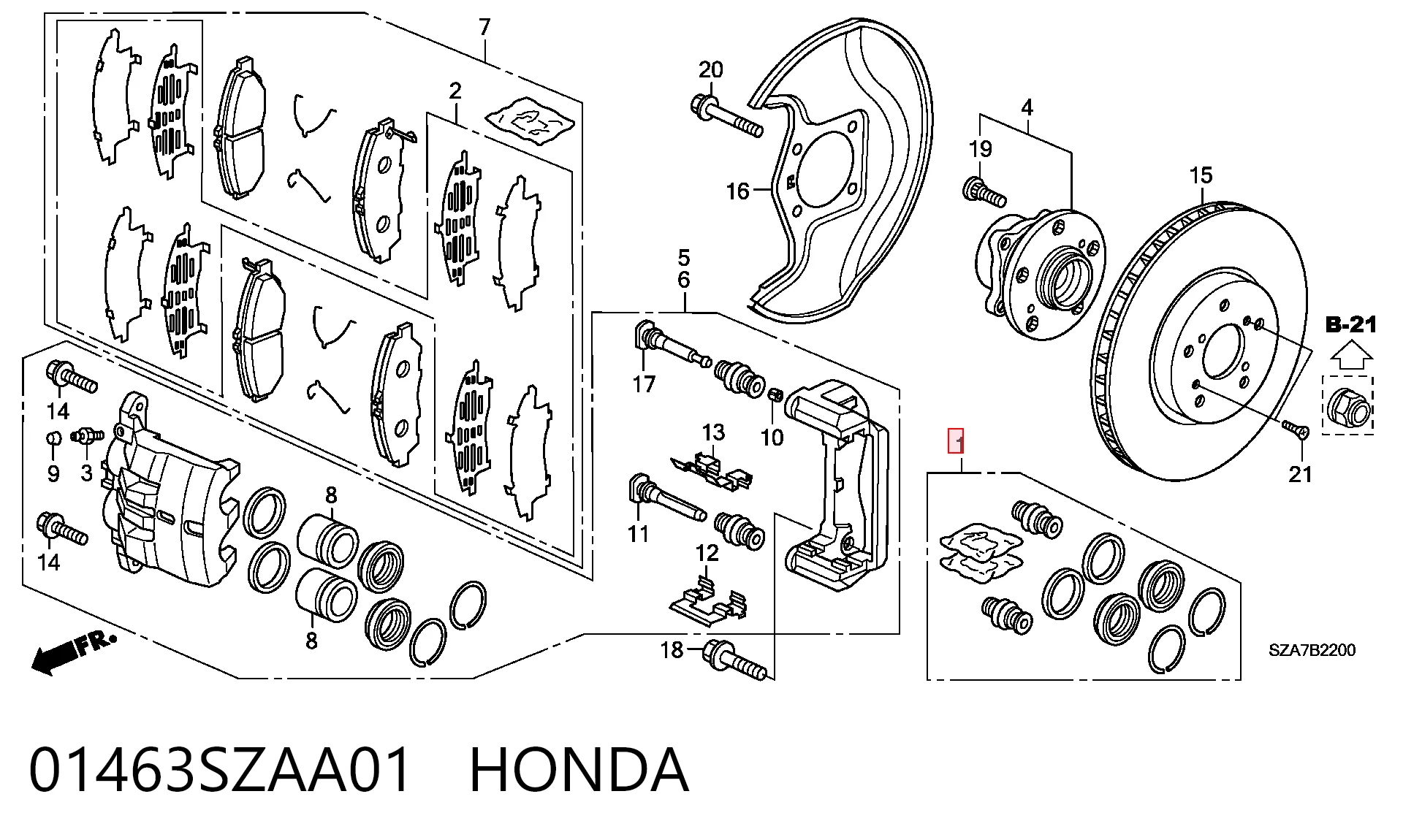 01463SZAA01 Honda