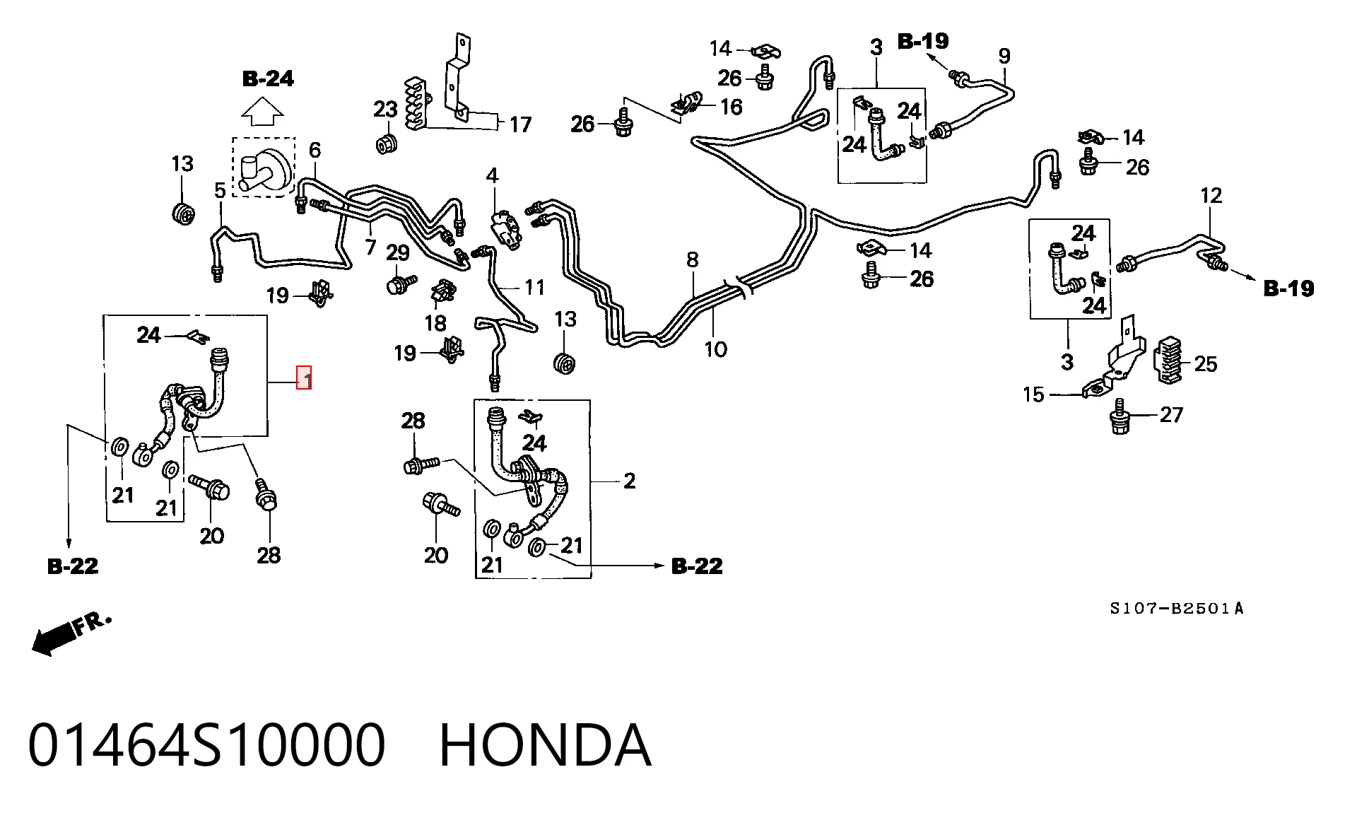 Comprar Latiguillo de freno delantero Honda CR-V  RD a bajo precio