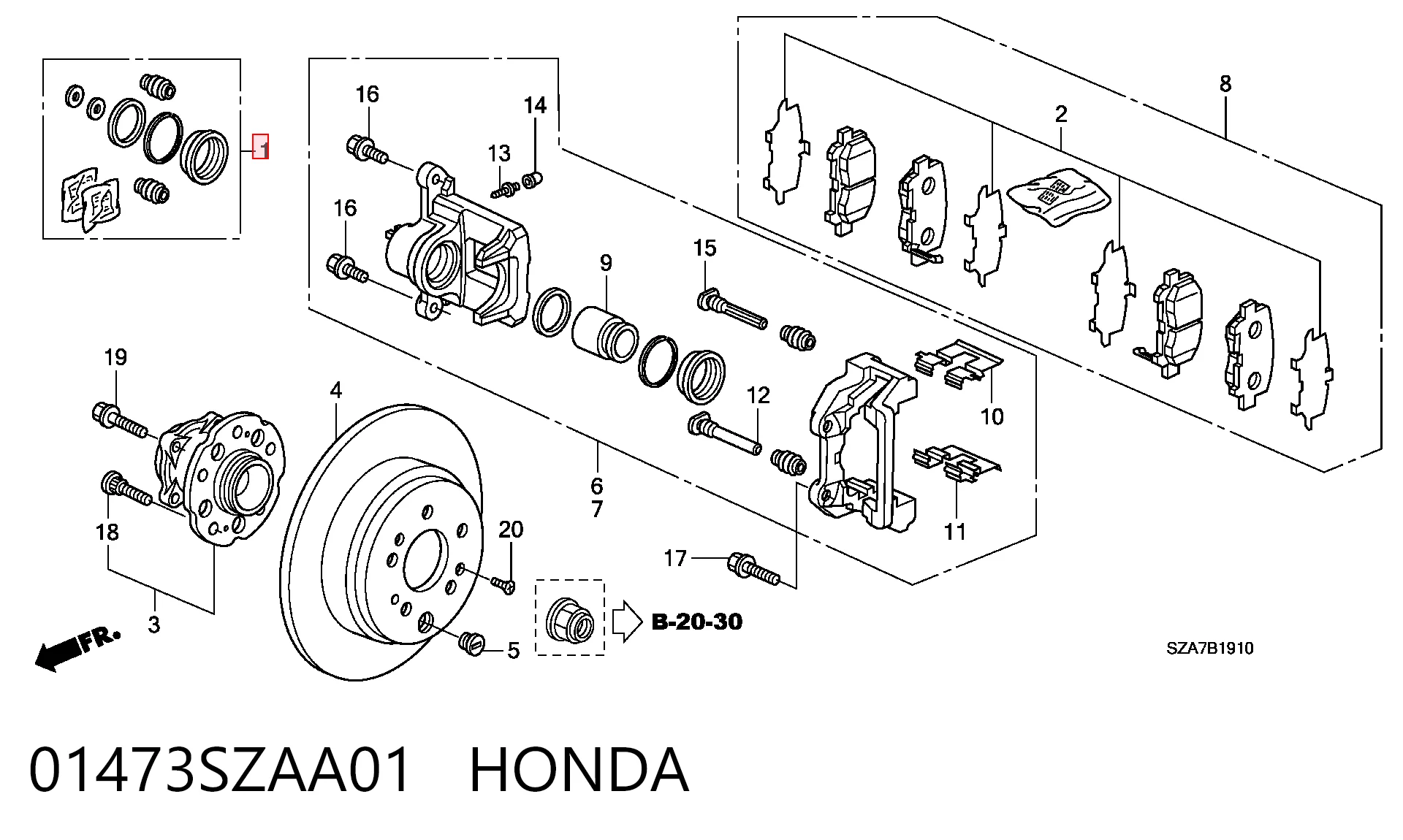 01473SZAA01 Honda