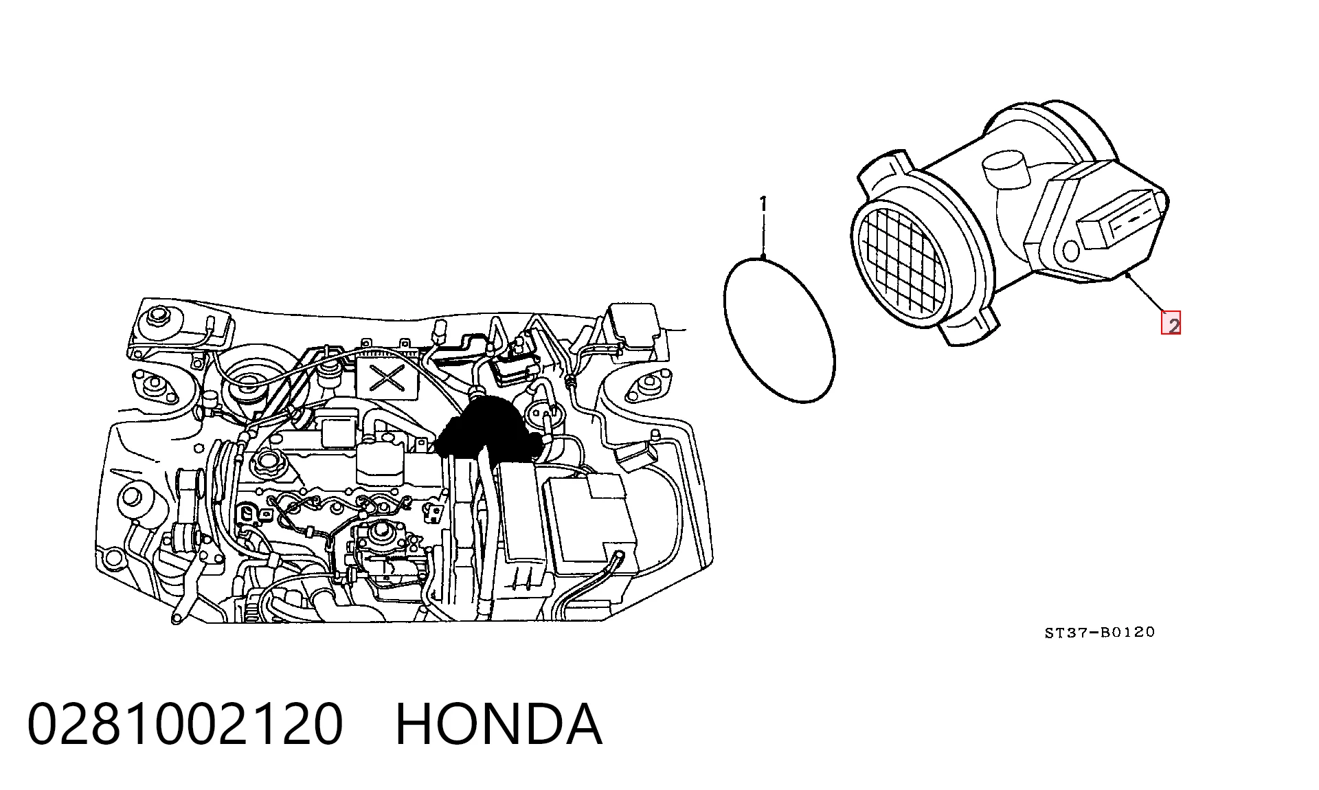 Sensor MAF Honda Accord VI