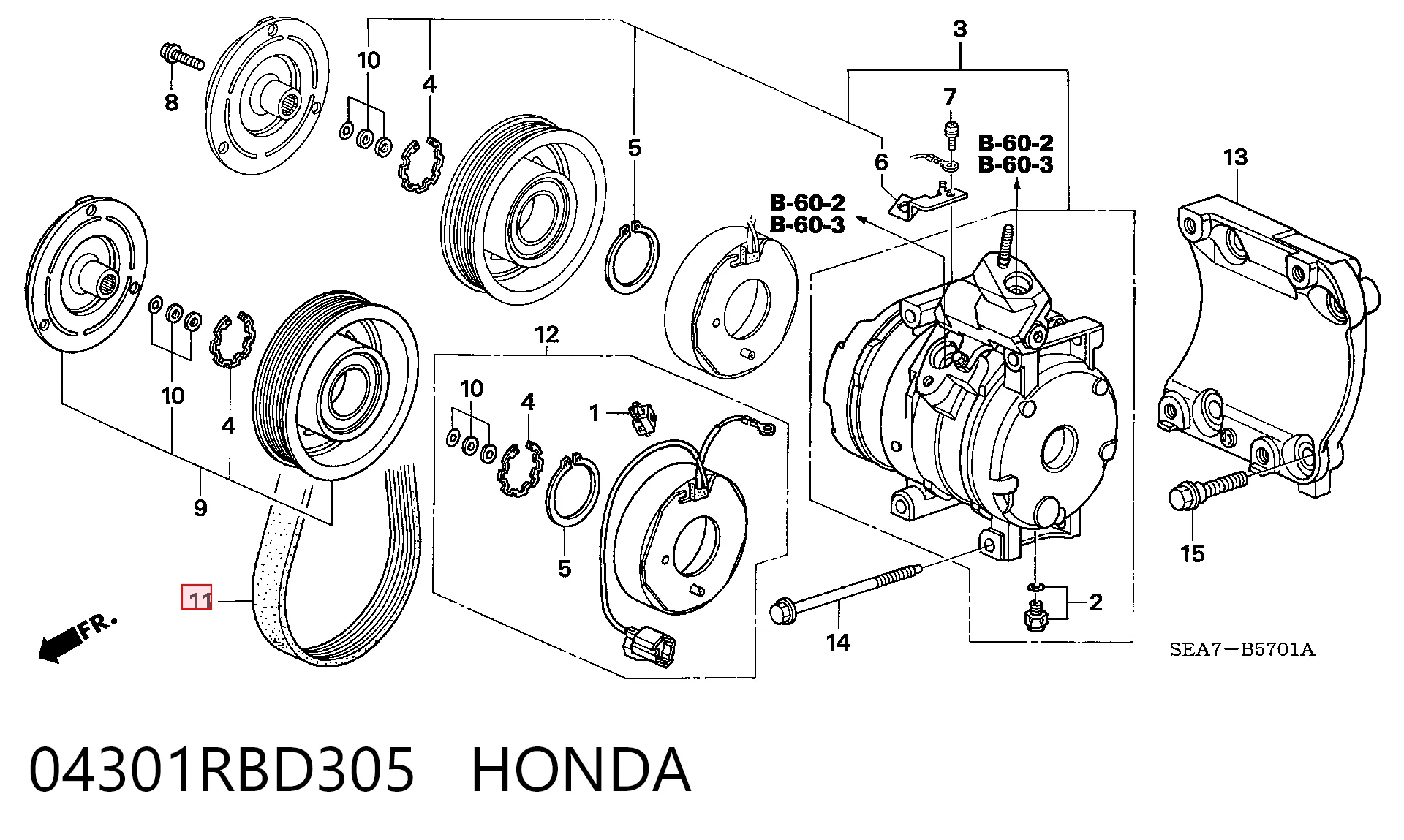 04301RBD305 Honda