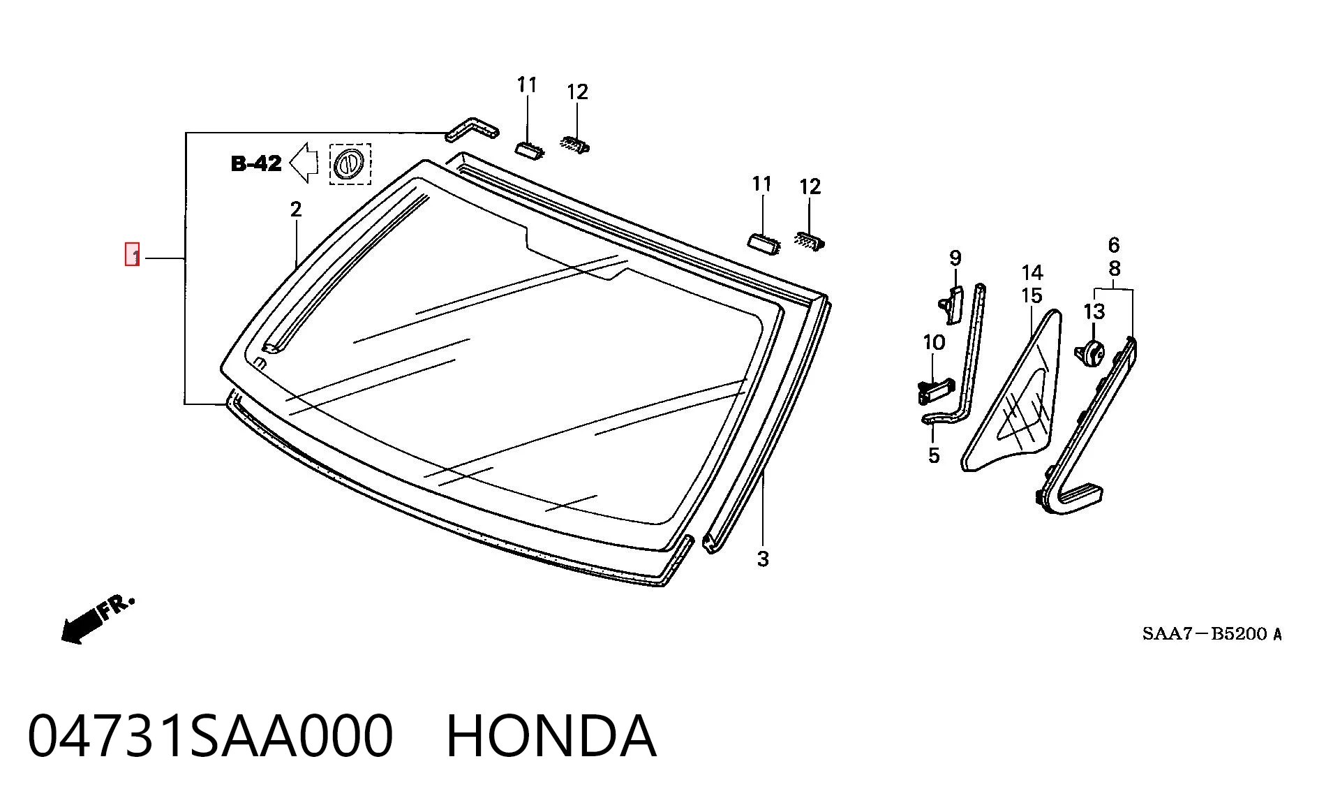 Comprar Junta del parabrisas Honda Jazz  GD, GE a bajo precio