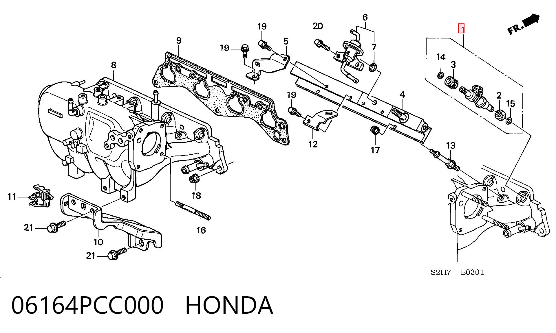 Inyector de combustible para Honda HR-V  GH
