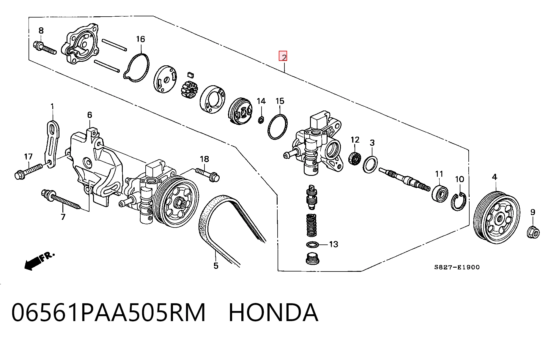 06561PAA505RM Honda Bomba hidráulica de dirección