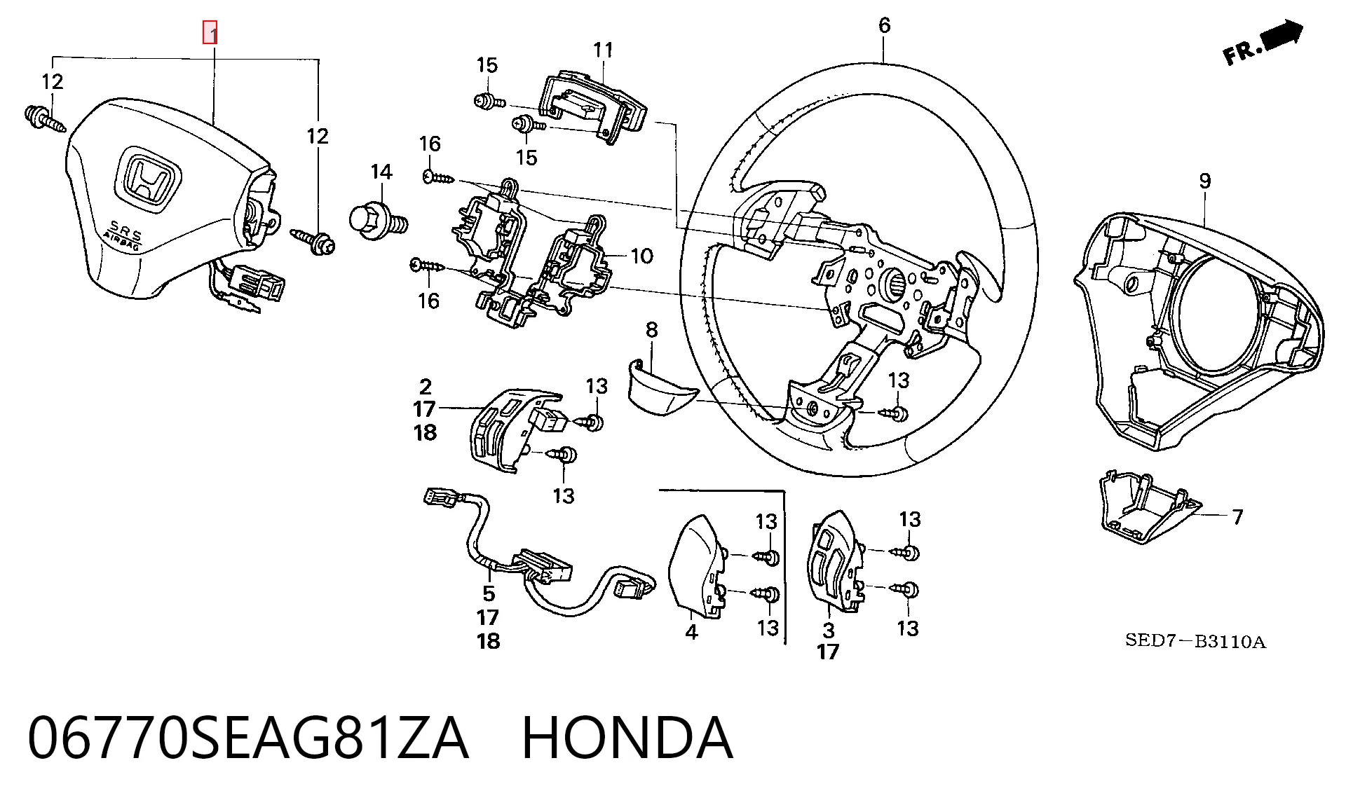 06770SEAG81ZA Honda