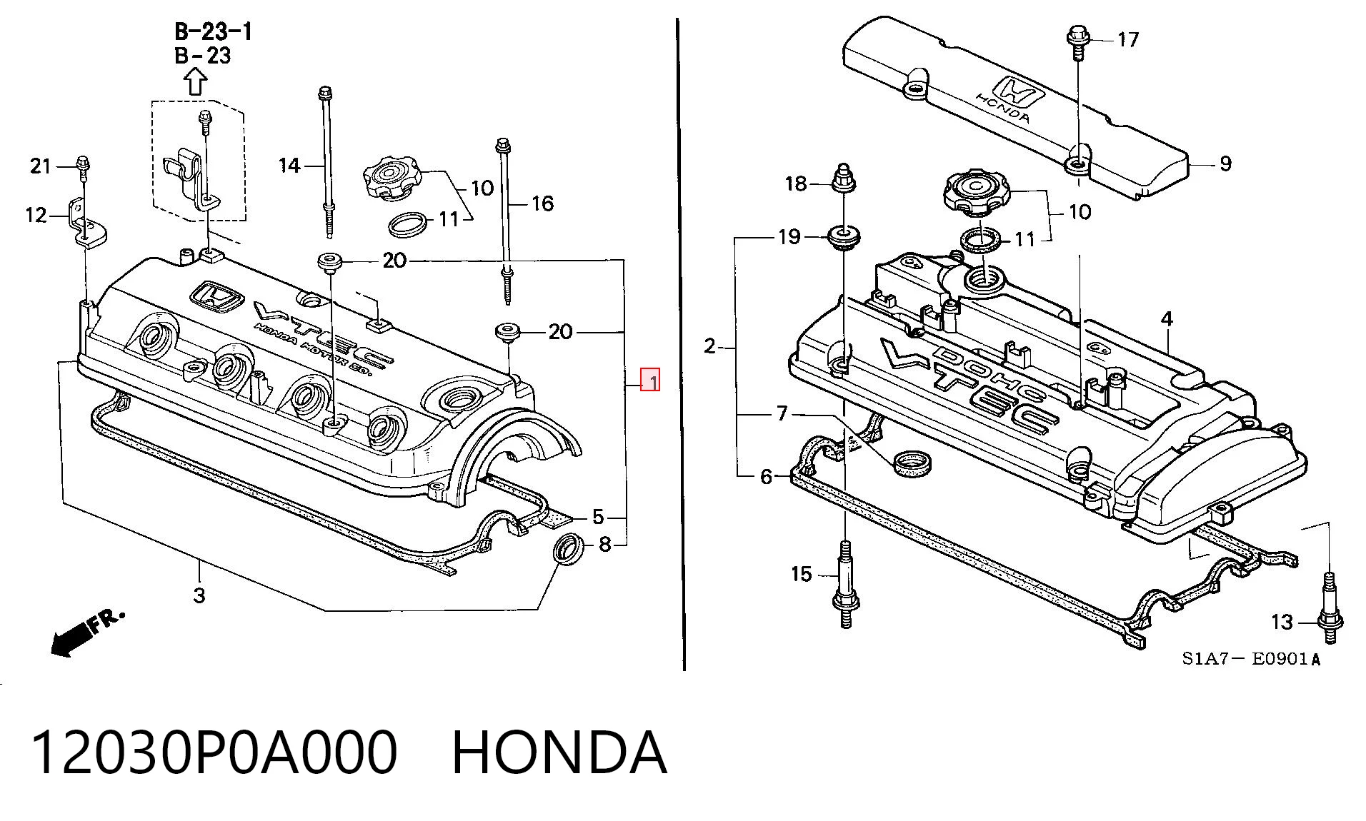 12030P0A000 Honda Juego de juntas de tapa de balancines
