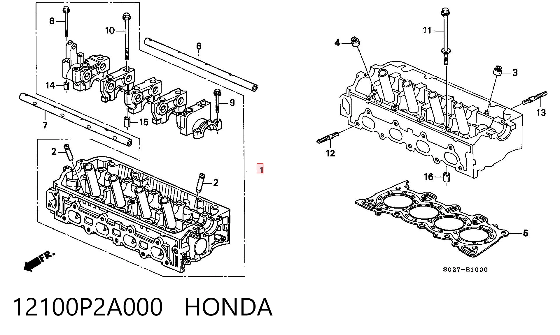 Culata 12100P2A000 HONDA
