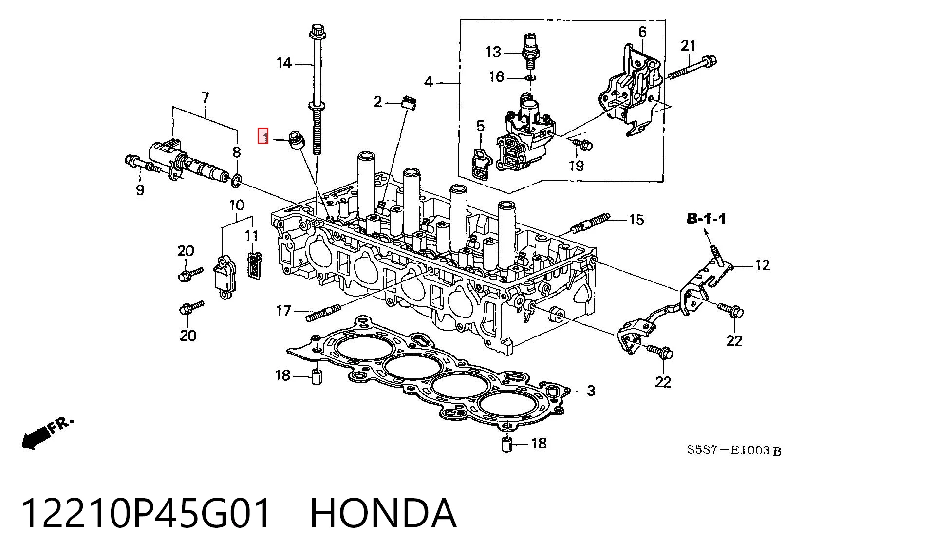 12210P45G01 Honda Retén de válvula de admisión