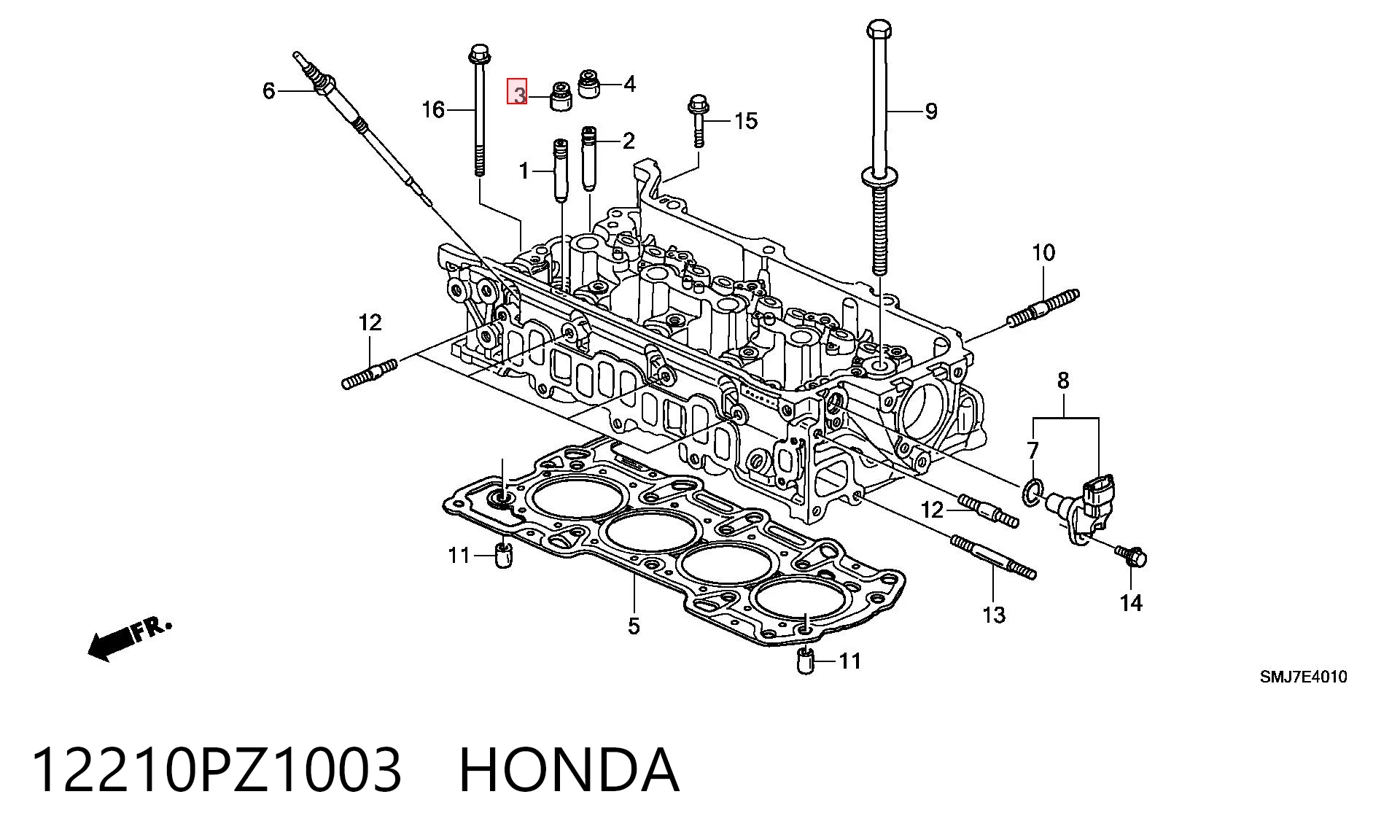 12210PZ1003 Honda Retén de válvula de admisión