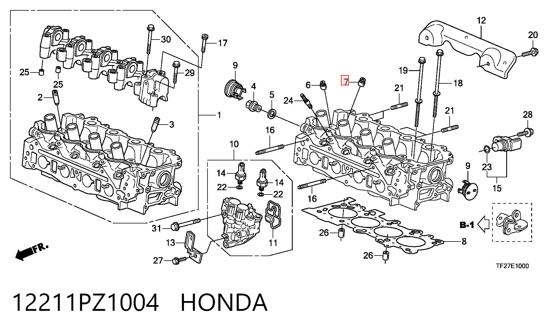 12211PZ1004 Honda Retén de válvula de escape