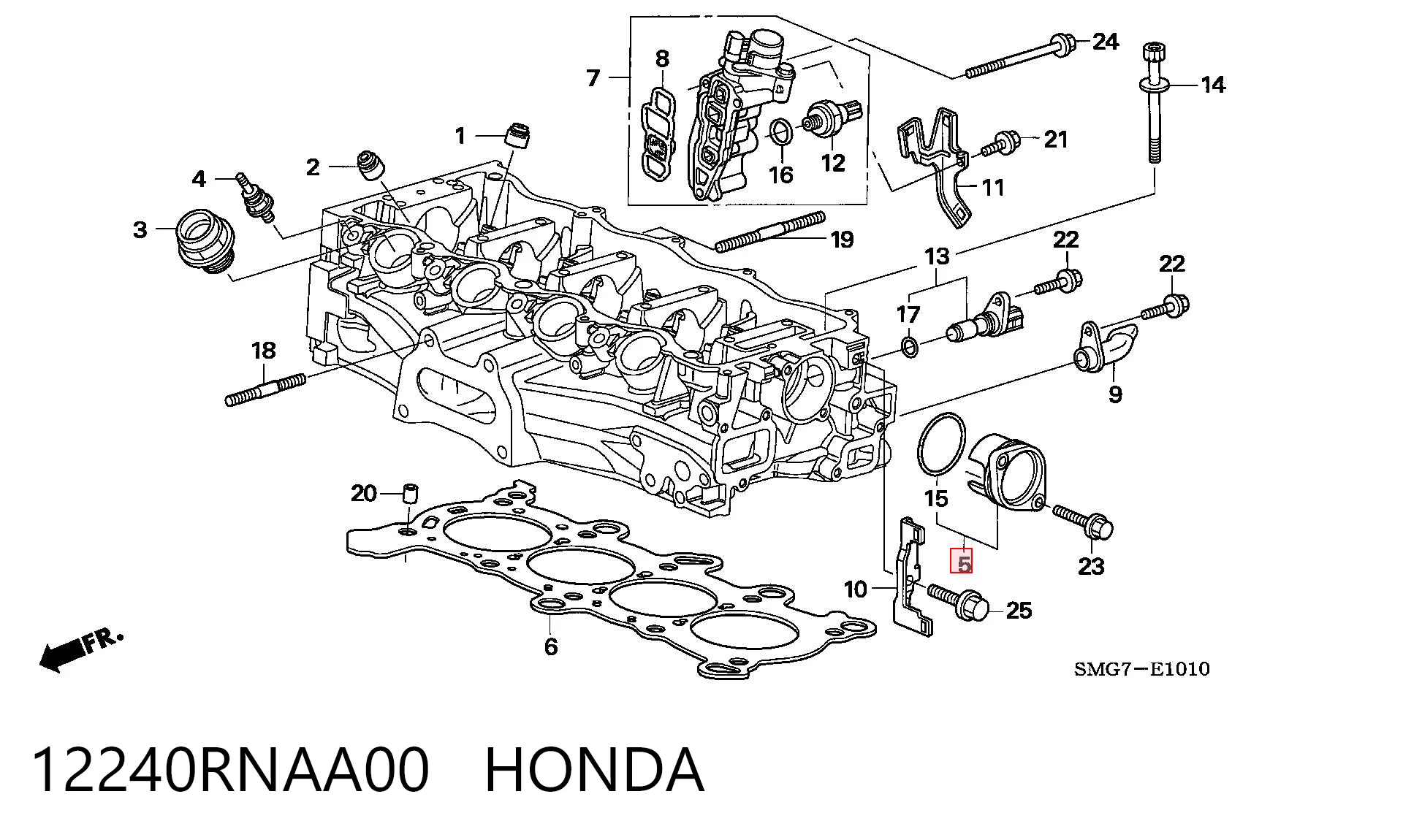 12240RNAA00 Honda Tapón del árbol de levas