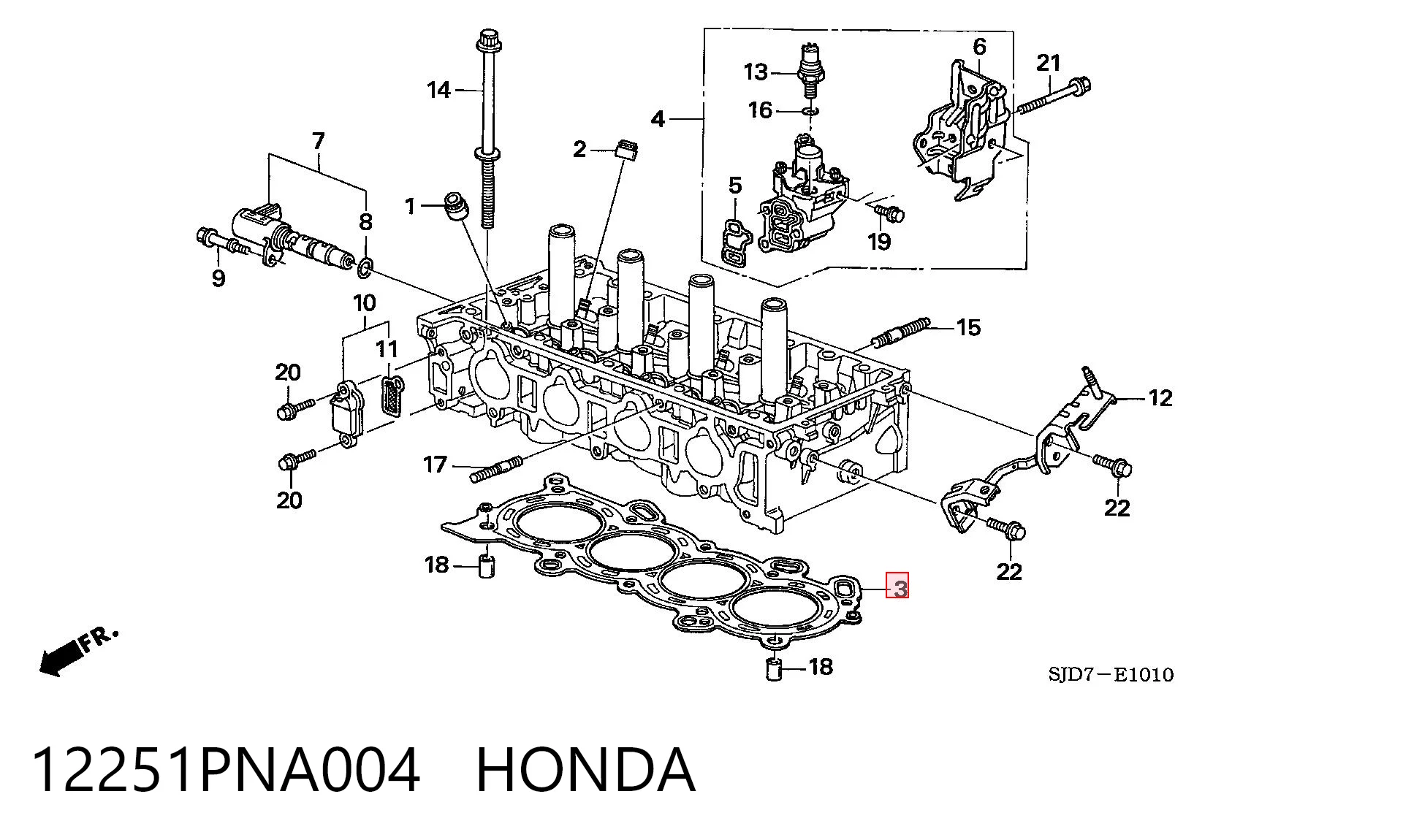 12251PNA004 Honda Empaquetadura de culata