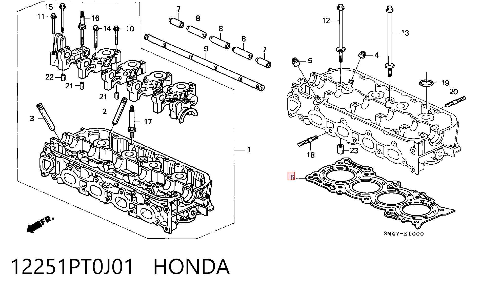 Empaque de culata Honda Accord V