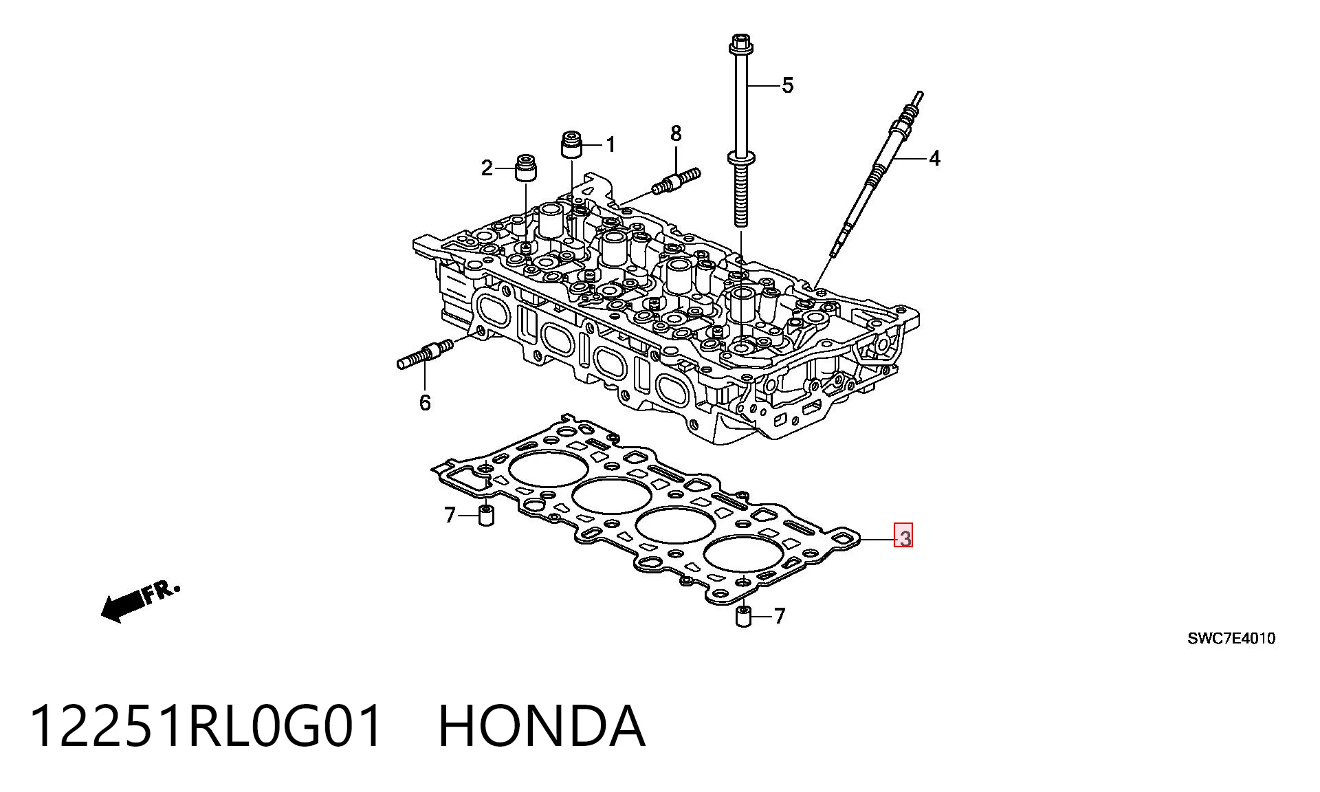 Empaquetadura de culata Honda CR-V  (2012-2016)