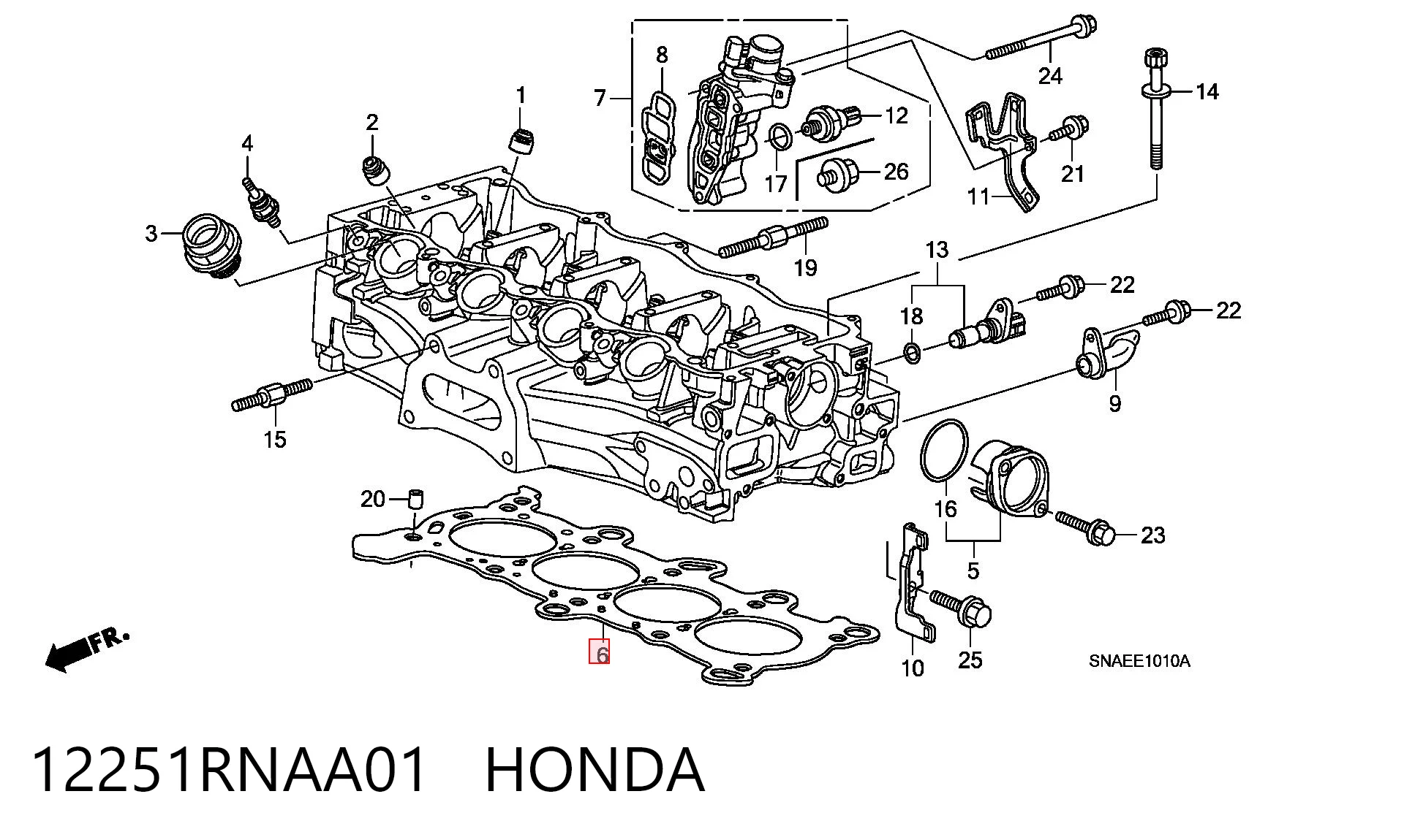 Empaquetadura de culata para Honda Civic VIII FK, FN