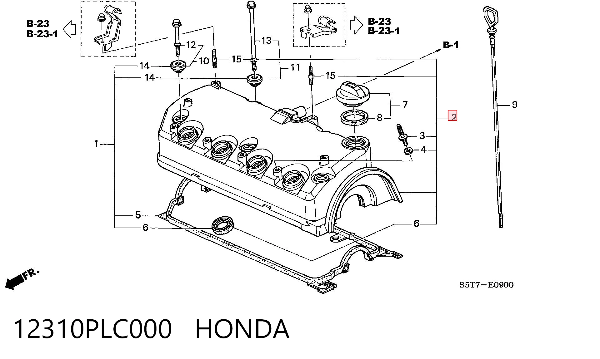 12310PLC000 Honda Tapa de culata