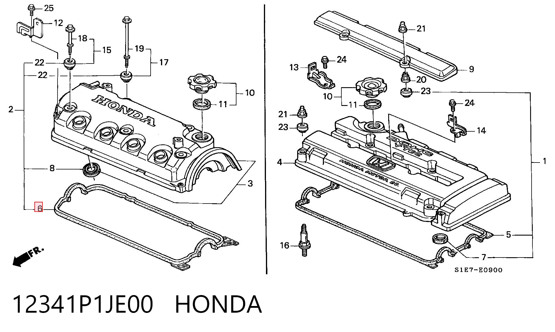  Junta tapa de balancines Honda Civic 5
