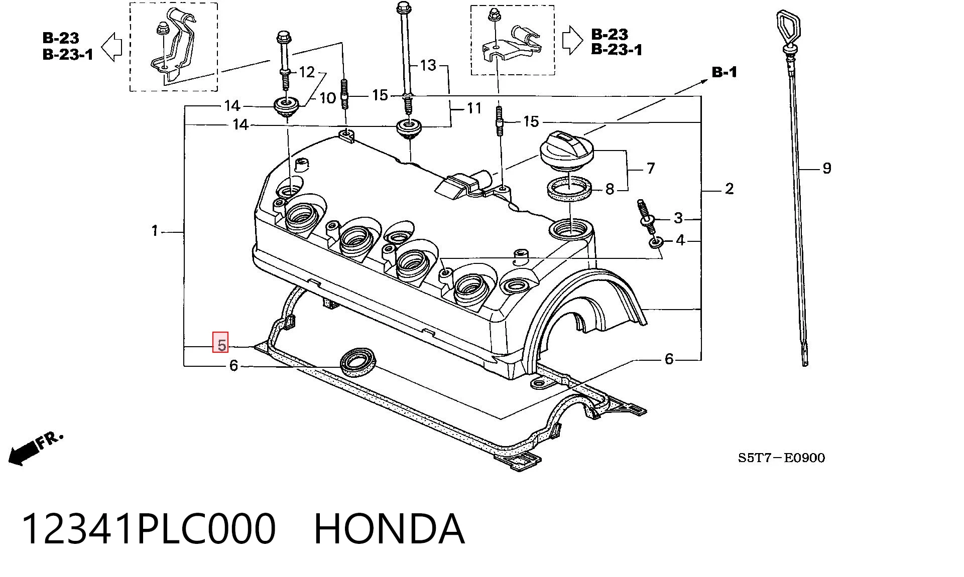 12341PLC000 Honda Junta de balancínes