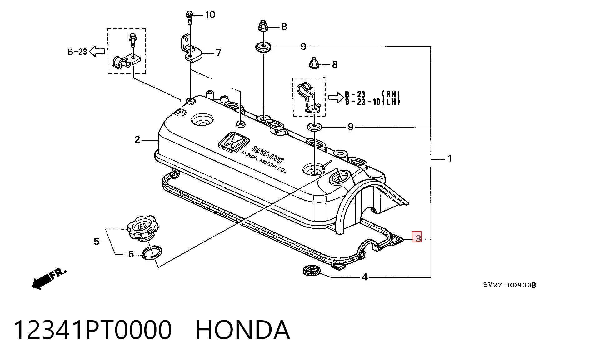 Junta tapa de balancines Honda Accord V (CC7)